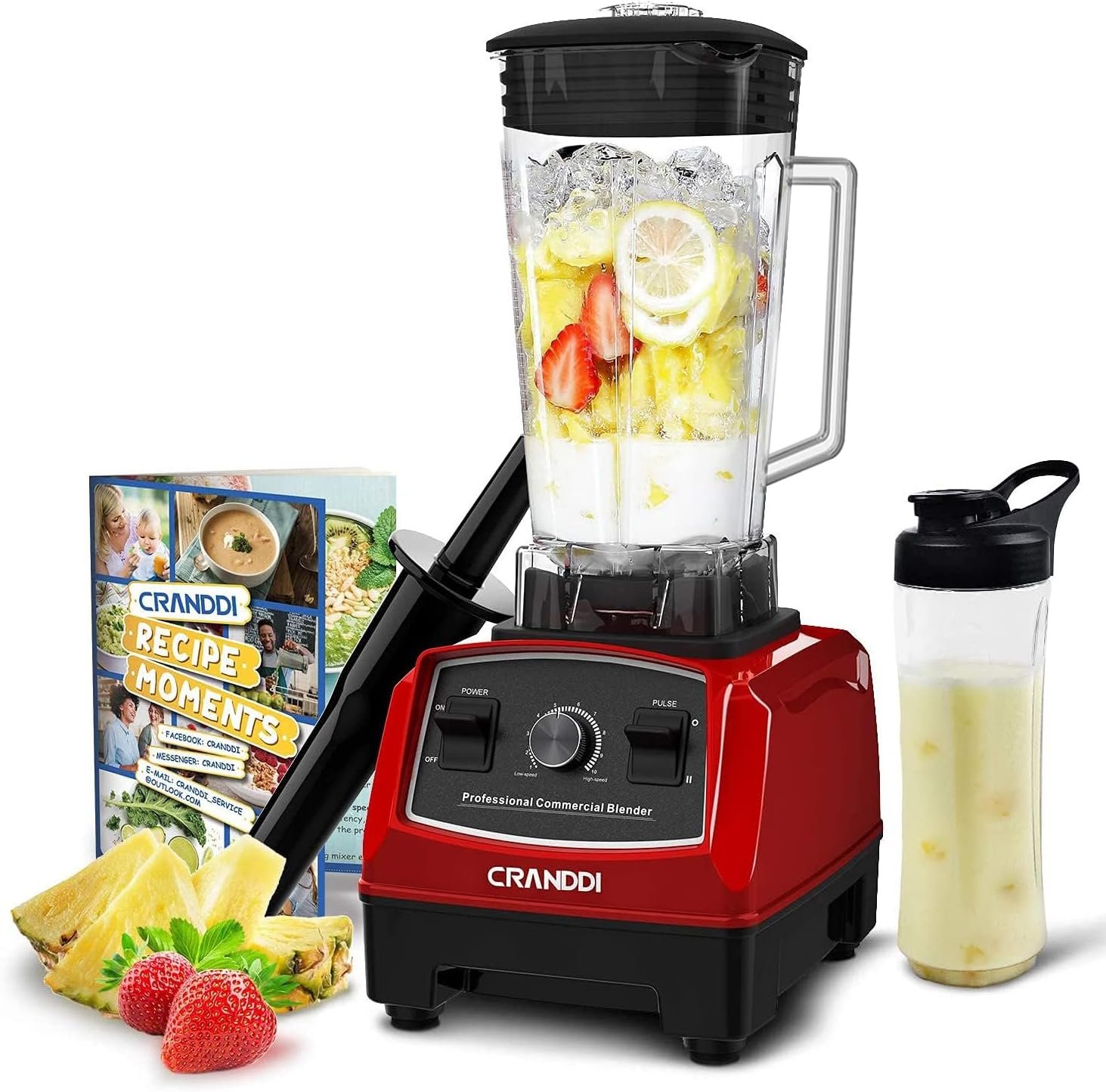 CRANDDI Professional Timed Blender, 1500 Watt Commercial Blenders for Kitchen with 70oz BPA-Free Pitcher and Tamper, Countertop Blenders for Shakes and Smoothies, Build-in Pulse, YL-011 Black CRANDDI Professional Timed Blender, 1500 Watt Commercial Blenders for Kitchen with 70oz BPA-Free Pitcher and Tamper, Countertop Blenders for Shakes and Smoothies, Build-in Pulse, YL-011 Black