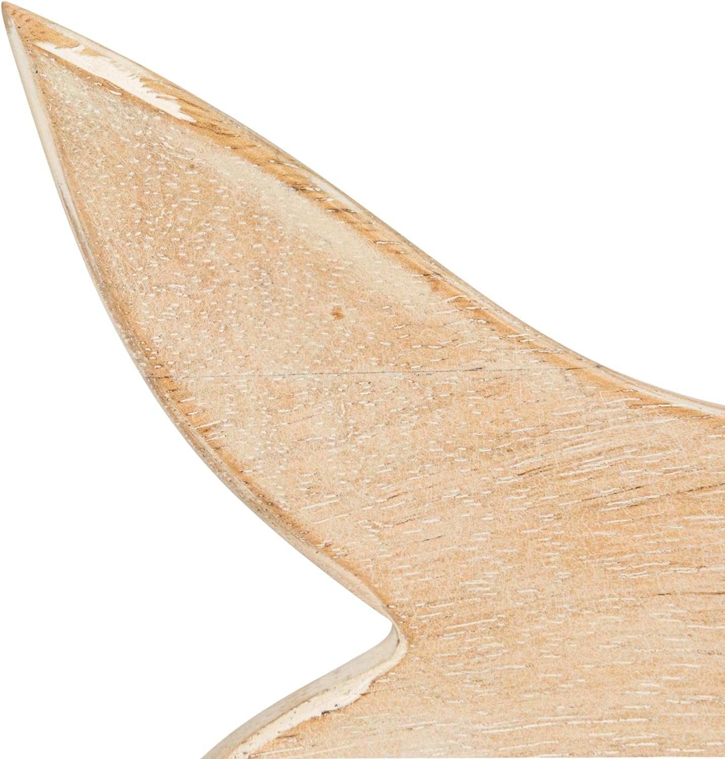 Creative Co-Op Mango Wood Whale Shaped Cheese and Cutting Board, Natural