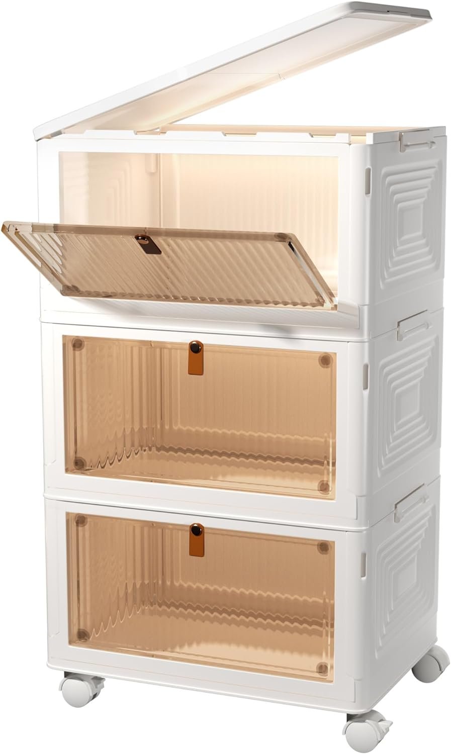 CTSNSLH 23Qt Plastic Storage Bins Organizer 3 Tier, Stackable Bins for Storage, Storage Boxes with Lids, Storage Containers Organizer for Bedroom Living Room Study Office, Folding Storage Boxes CTSNSLH 23Qt Plastic Storage Bins Organizer 3 Tier, Stackable Bins for Storage, Storage Boxes with Lids, Storage Containers Organizer for Bedroom Living Room Study Office, Folding Storage Boxes