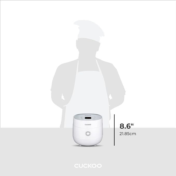 CUCKOO CR-0375F | 3-Cup (Uncooked) Micom Rice Cooker | 10 Menu Options: Oatmeal, Brown Rice  More, Touch-Screen, Nonstick Inner Pot | White