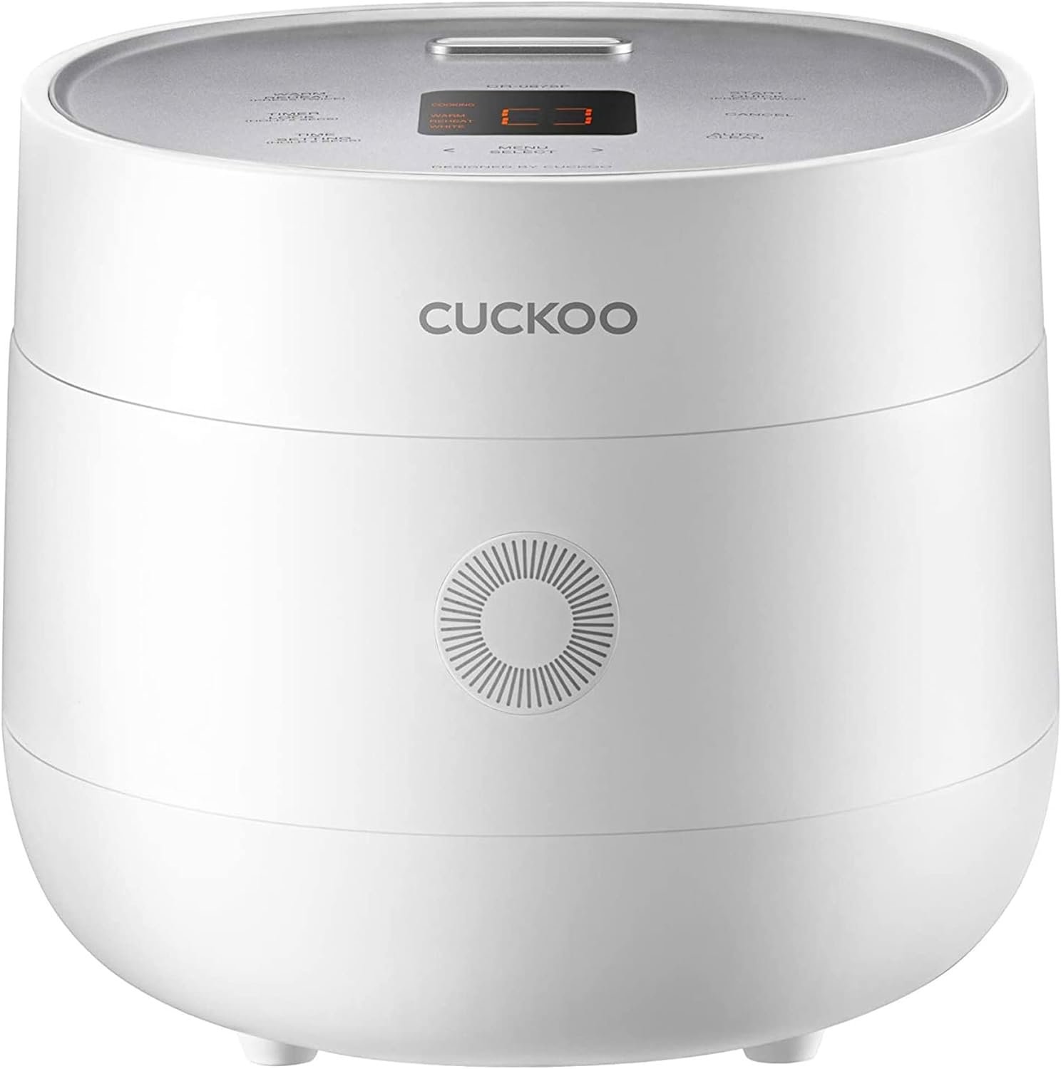 CUCKOO CR-0375F | 3-Cup (Uncooked) Micom Rice Cooker | 10 Menu Options: Oatmeal, Brown Rice  More, Touch-Screen, Nonstick Inner Pot | White