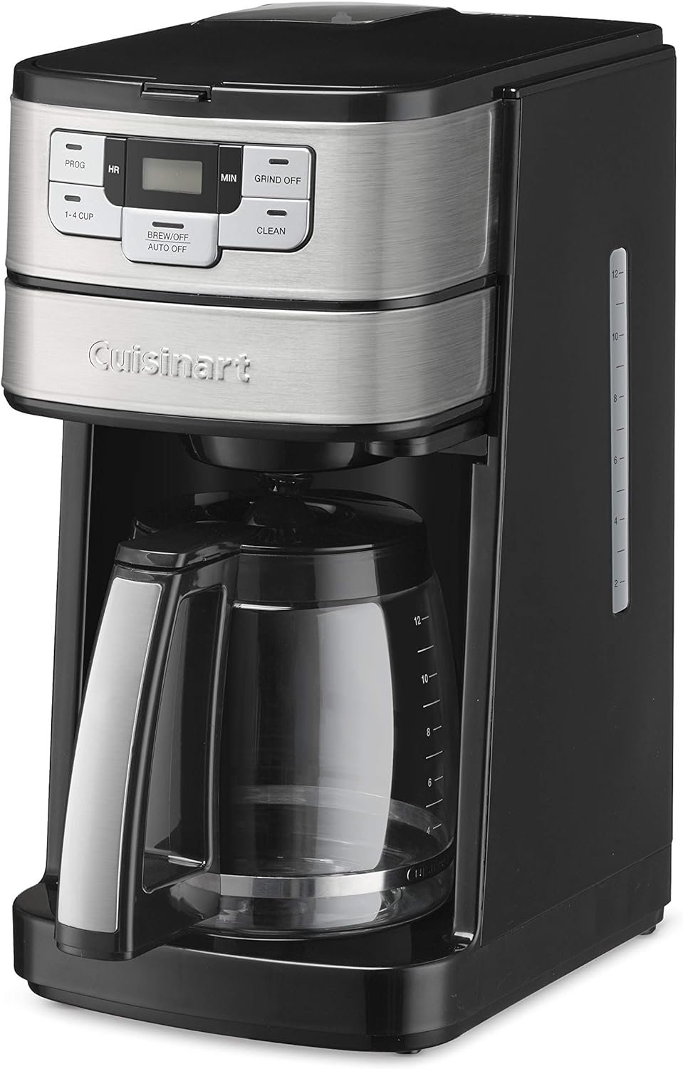 Cuisinart 10 Cup Coffee Maker with Grinder, Automatic Grind  Brew, Black/Silver, DGB-450