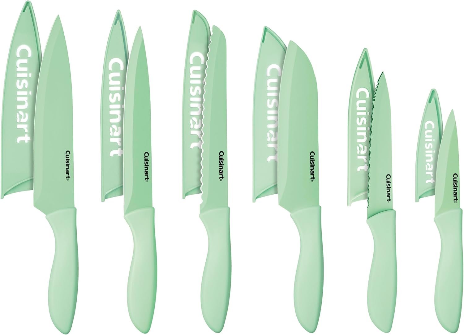 cuisinart-12-piece-kitchen-knife-set-advantage-color-collection-with-blade-guards-multicolored-c55-12pcer1 - Cooking Appliance World
