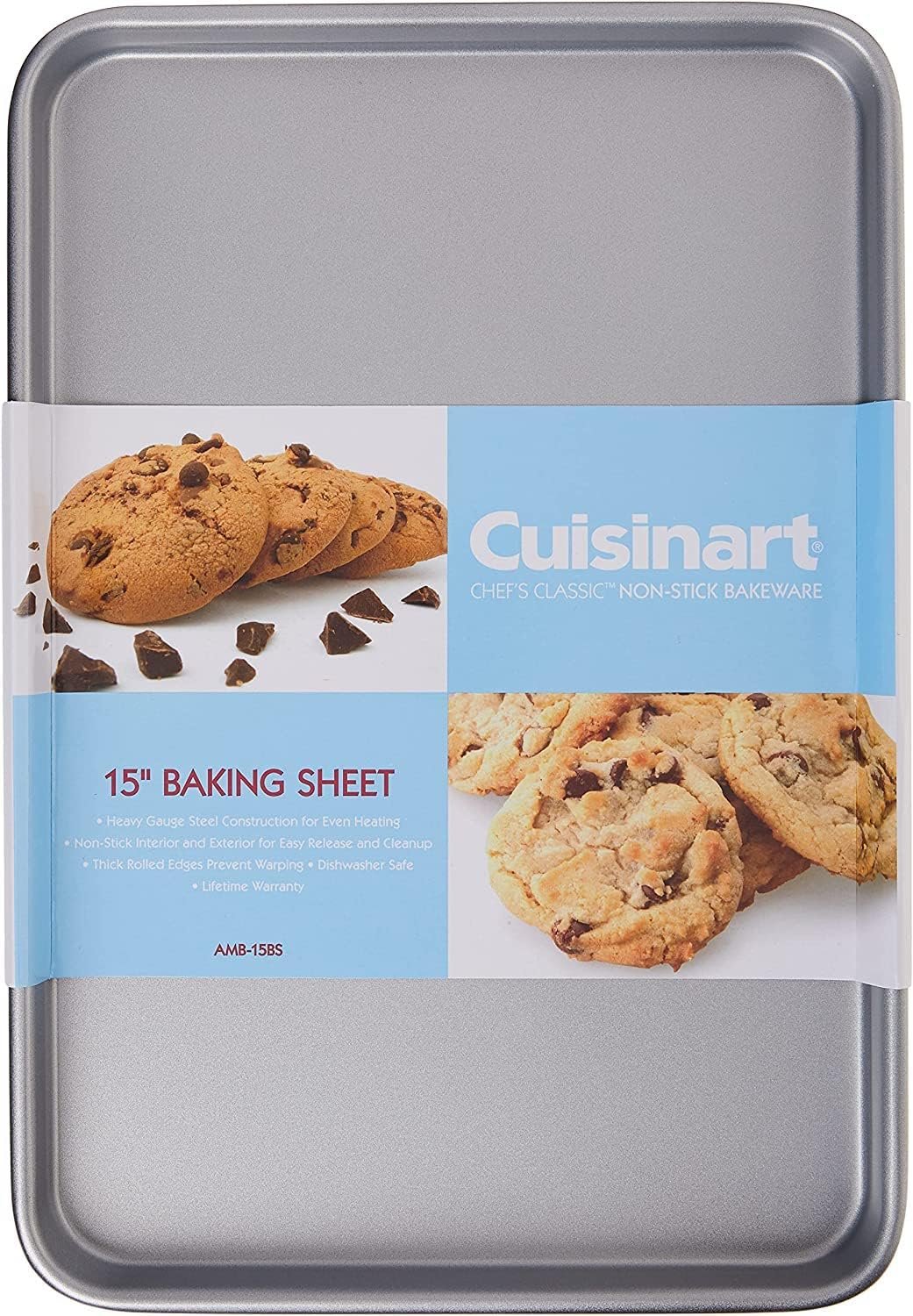 Cuisinart AMB-15BS 15-Inch Chefs Classic Nonstick Bakeware Baking Sheet, Silver Cuisinart AMB-15BS 15-Inch Chefs Classic Nonstick Bakeware Baking Sheet, Silver