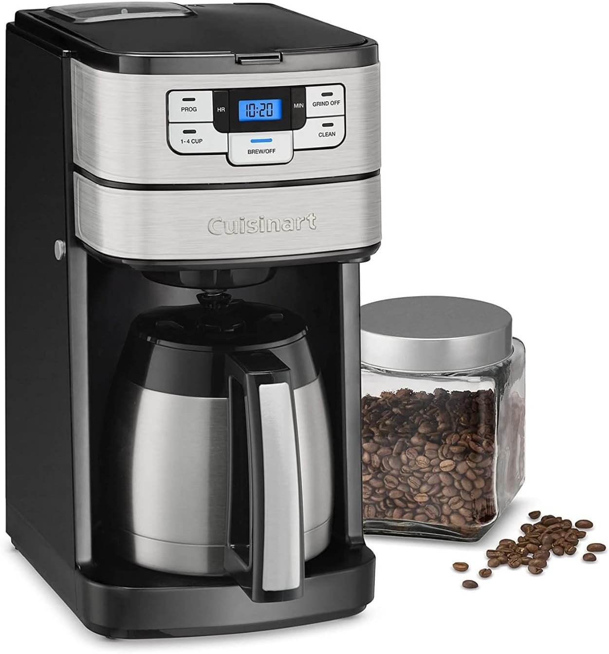 Cuisinart Blade Grind and Brew 10-Cup Thermal Carafe Coffeemaker Bundle with Canister and Descaling Powder (3 Items)