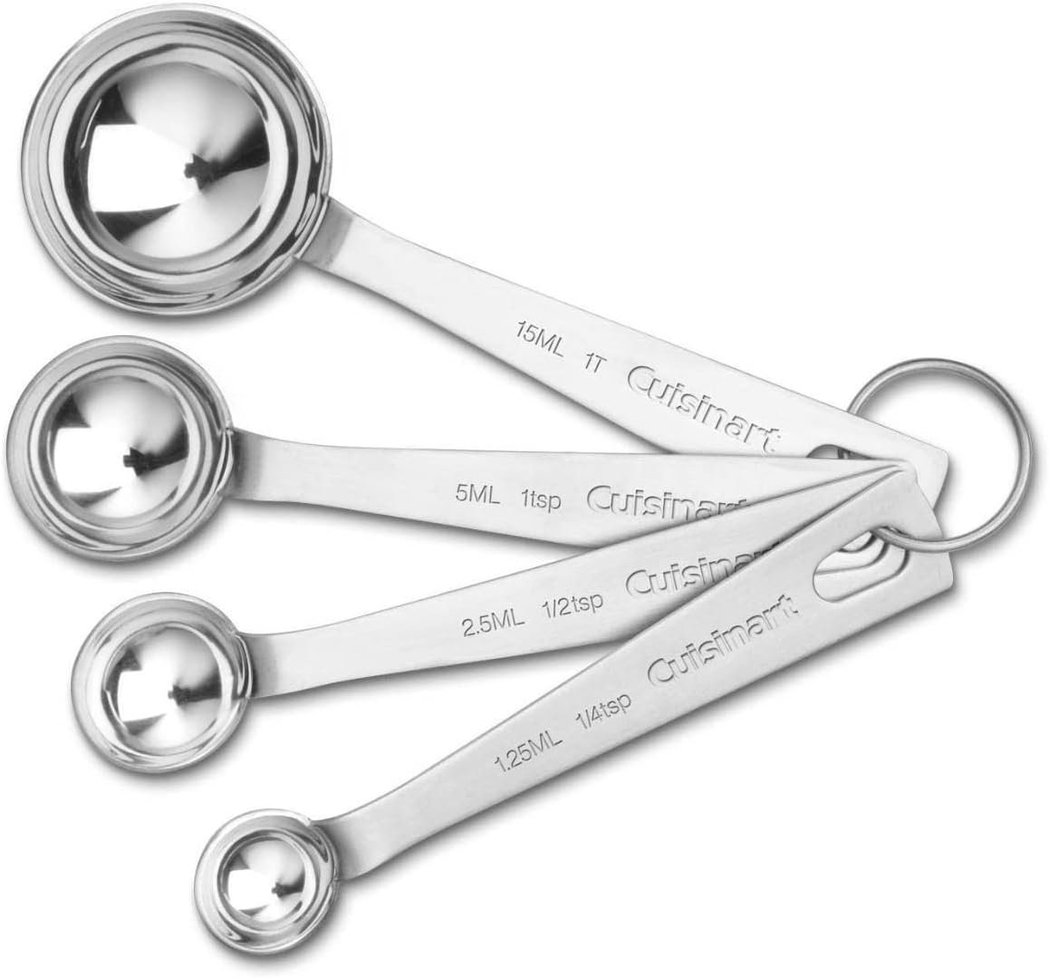 Cuisinart CTG-00-SMP Stainless Steel Measuring Spoons, Set of 4,Silver Cuisinart CTG-00-SMP Stainless Steel Measuring Spoons, Set of 4,Silver