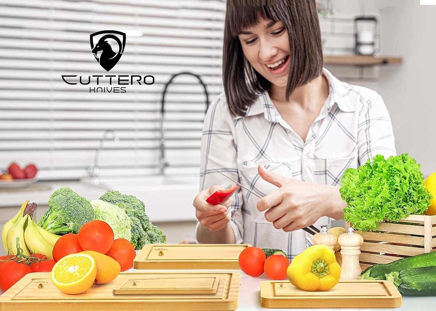 Cutting Boards for Kitchen - Bamboo Cutting Board, Cutting Boards w/Juice Grooves, Thick Chopping Board for Meat, Veggies, Easy Grip Handle - Kitchen Gadgets Gift Cutting Boards for Kitchen - Bamboo Cutting Board, Cutting Boards w/Juice Grooves, Thick Chopping Board for Meat, Veggies, Easy Grip Handle - Kitchen Gadgets Gift