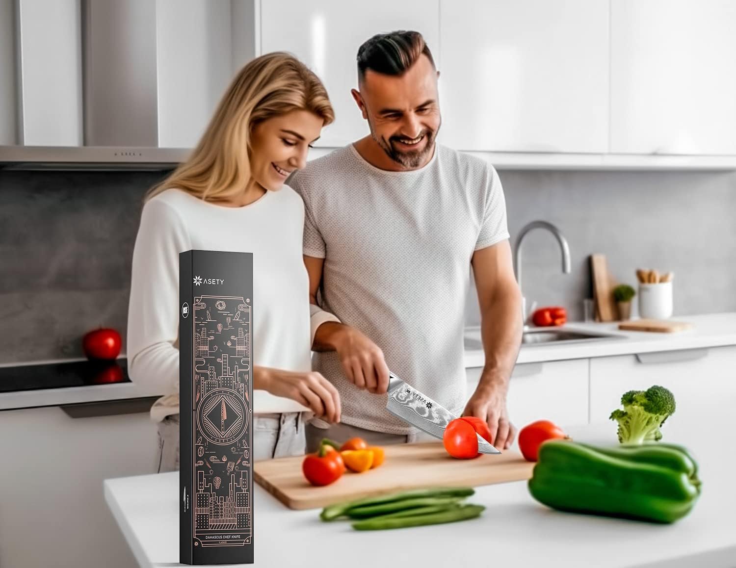 Damascus Chef Knife, 8-inch Razor-Sharp Japanese Chef Knife with VG10 Steel Core, Full Tang G10 Handle, NSF Food-Safe Professional Kitchen Knife with Sheath, Gift Box Damascus Chef Knife, 8-inch Razor-Sharp Japanese Chef Knife with VG10 Steel Core, Full Tang G10 Handle, NSF Food-Safe Professional Kitchen Knife with Sheath, Gift Box