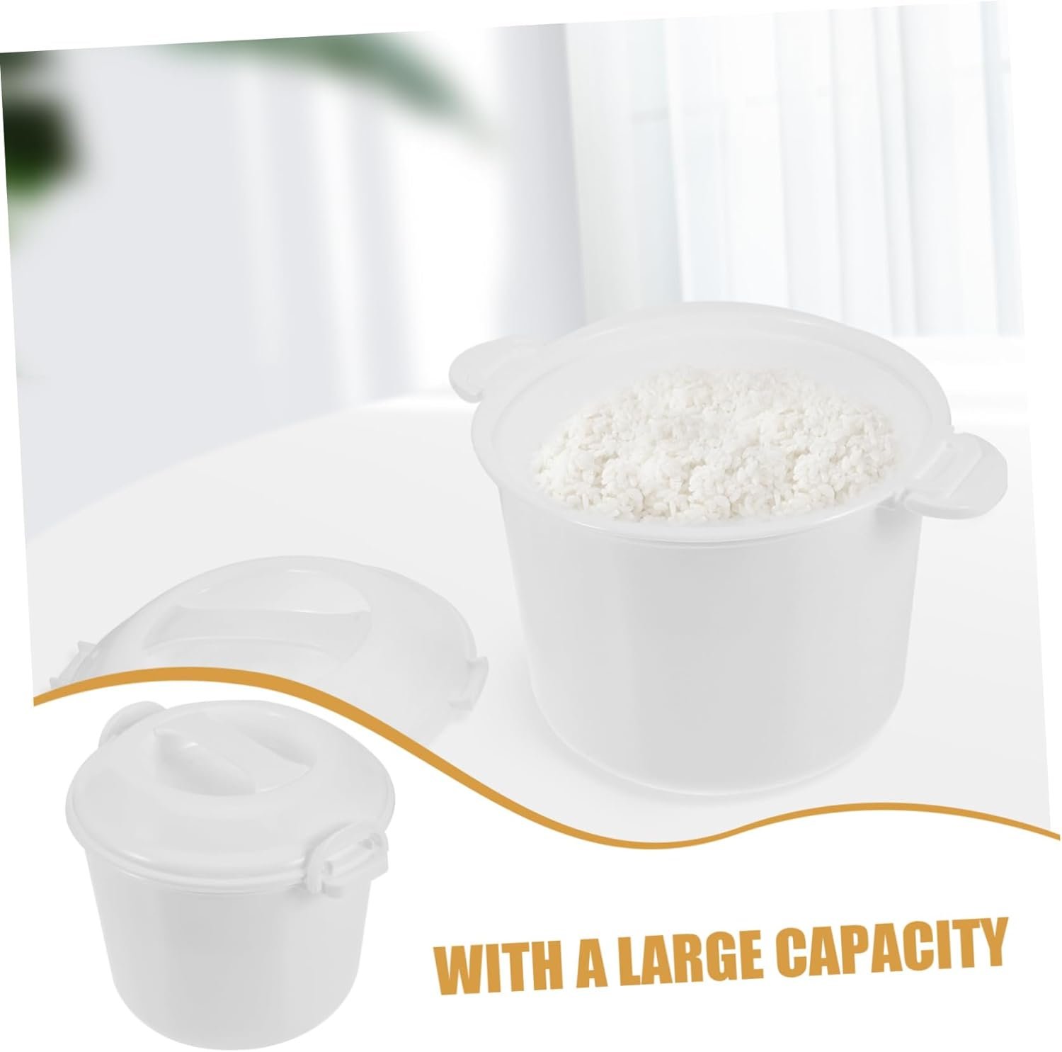 DEARMAMY 1 Set Pasta Cooker Cooker Vegetables Potato Portable Rice Cooker Portable Microwave Rice Cooker Ramen Cooker Steamer Small Rice Cooker Micro-wave Oven 3l White Plastic DEARMAMY 1 Set Pasta Cooker Cooker Vegetables Potato Portable Rice Cooker Portable Microwave Rice Cooker Ramen Cooker Steamer Small Rice Cooker Micro-wave Oven 3l White Plastic