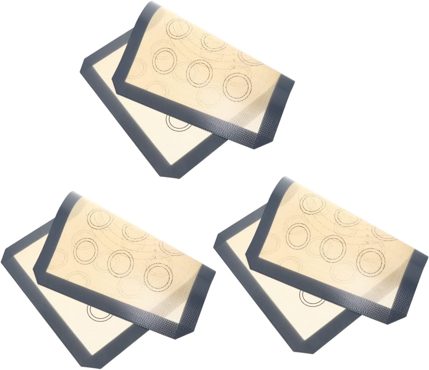 DECHOUS 3pcs Silicone Baking Mat Silicone Counter Mat Baking Grill Mat Oven Baking Mat Silicone Bakeware Macaron Baking Mat Baking Pans Pastry Mat Cake Mat Glass