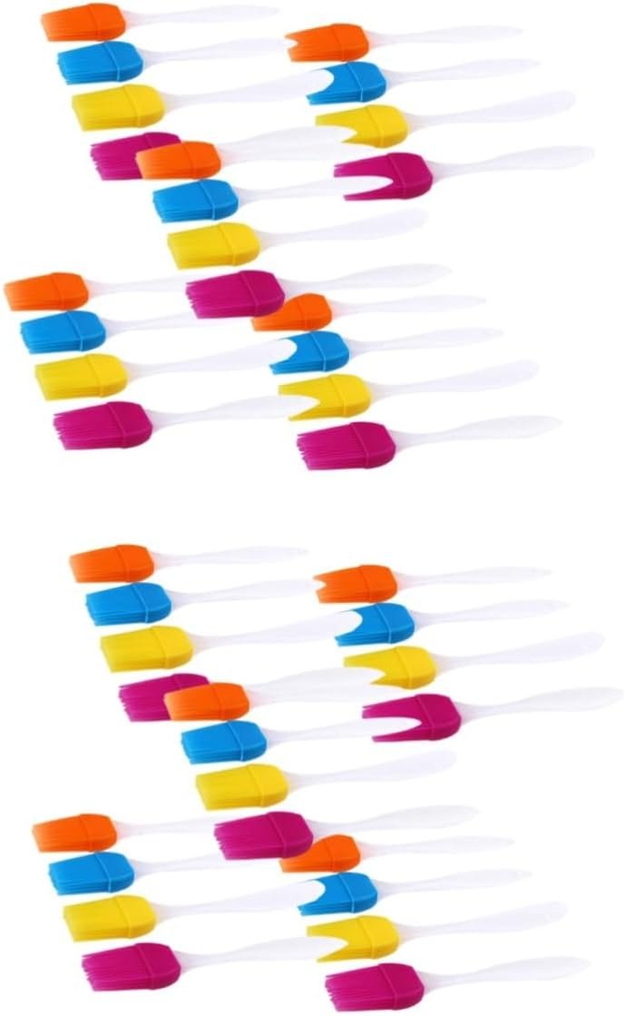 DECHOUS 40 Pcs Bbq Brush Silicone Basting Brush Oil Brush Butter Brush for Bread Low Pressure Gas Hose Basting Pastry Brush Sauce Brush Baking Brush Cooking Utensils Small