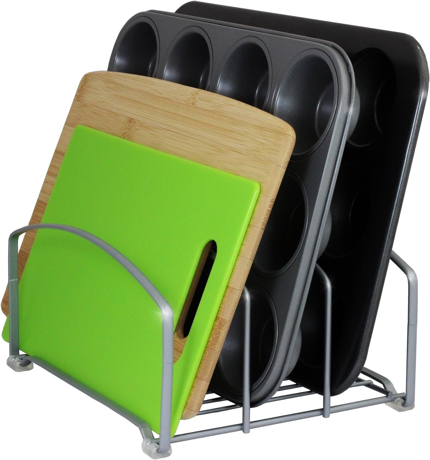 Deco Brothers Cookware Organizer Rack for Kitchen Cabinet, 3 Slot Holder, Bronze Deco Brothers Cookware Organizer Rack for Kitchen Cabinet, 3 Slot Holder, Bronze