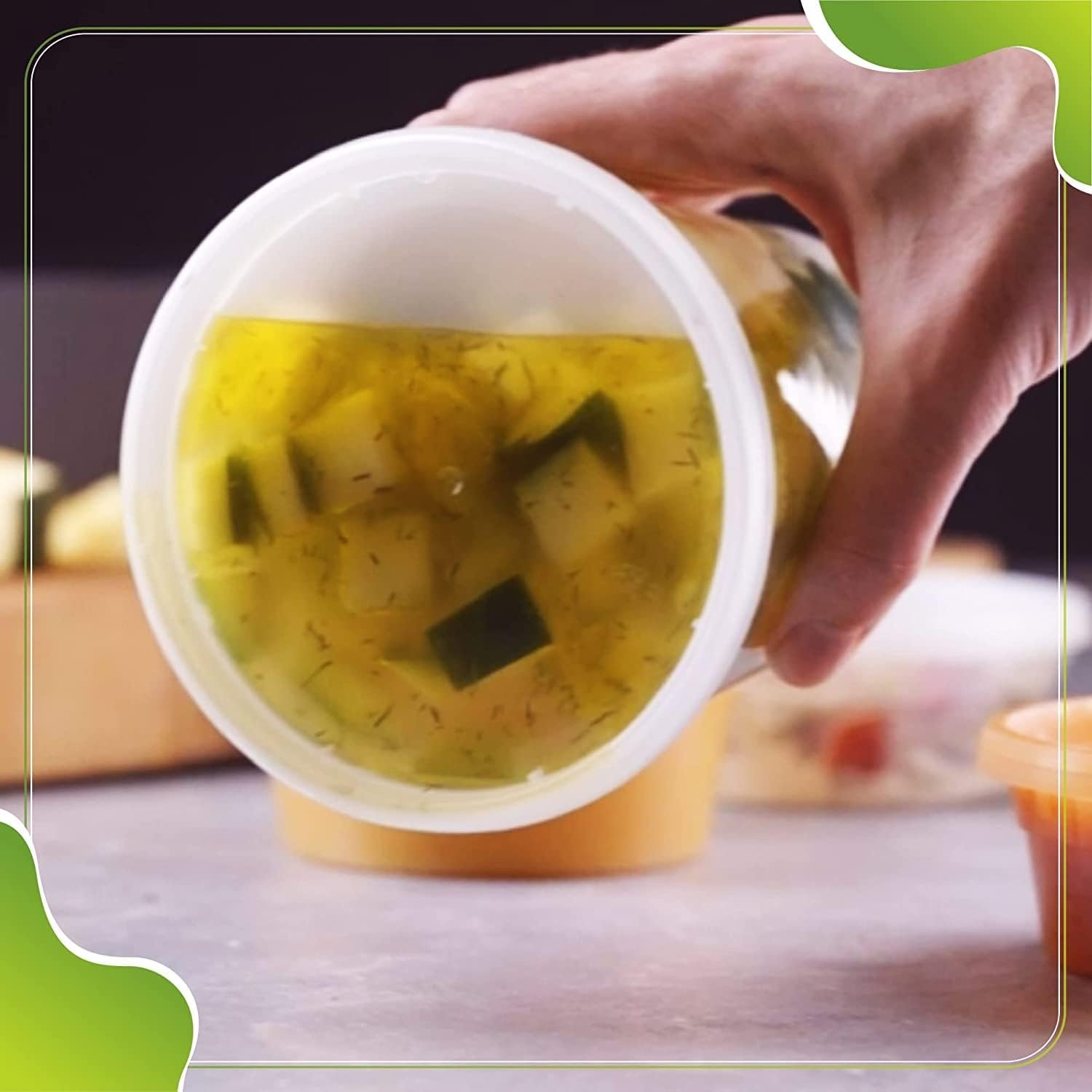 Deli Containers with Leakproof Lids-60 Sets [ 20sets-8oz, 20sets-16oz, 20sets-32oz] BPA-Free Plastic Microwaveable Clear Food Storage Container Premium Heavy-Duty, Freezer  Dishwasher Safe…