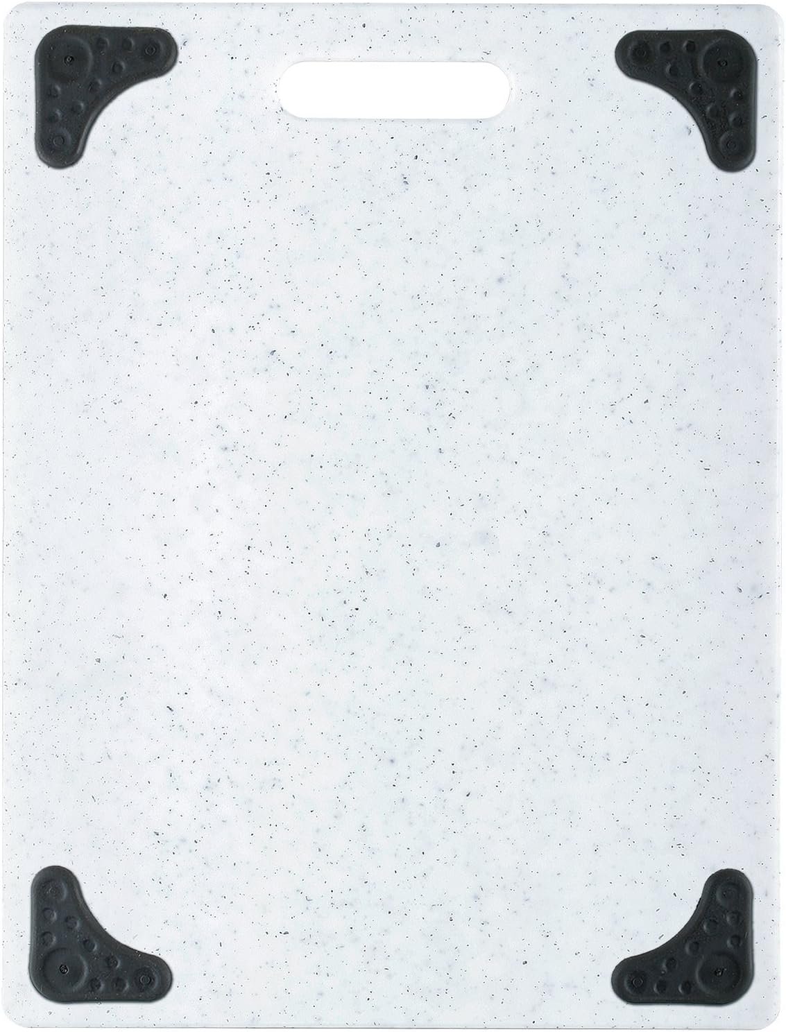 Dexas Grippboard Cutting Board with Non-Slip Feet, 11 by 14.5 inches, Dark Granite pattern and Black