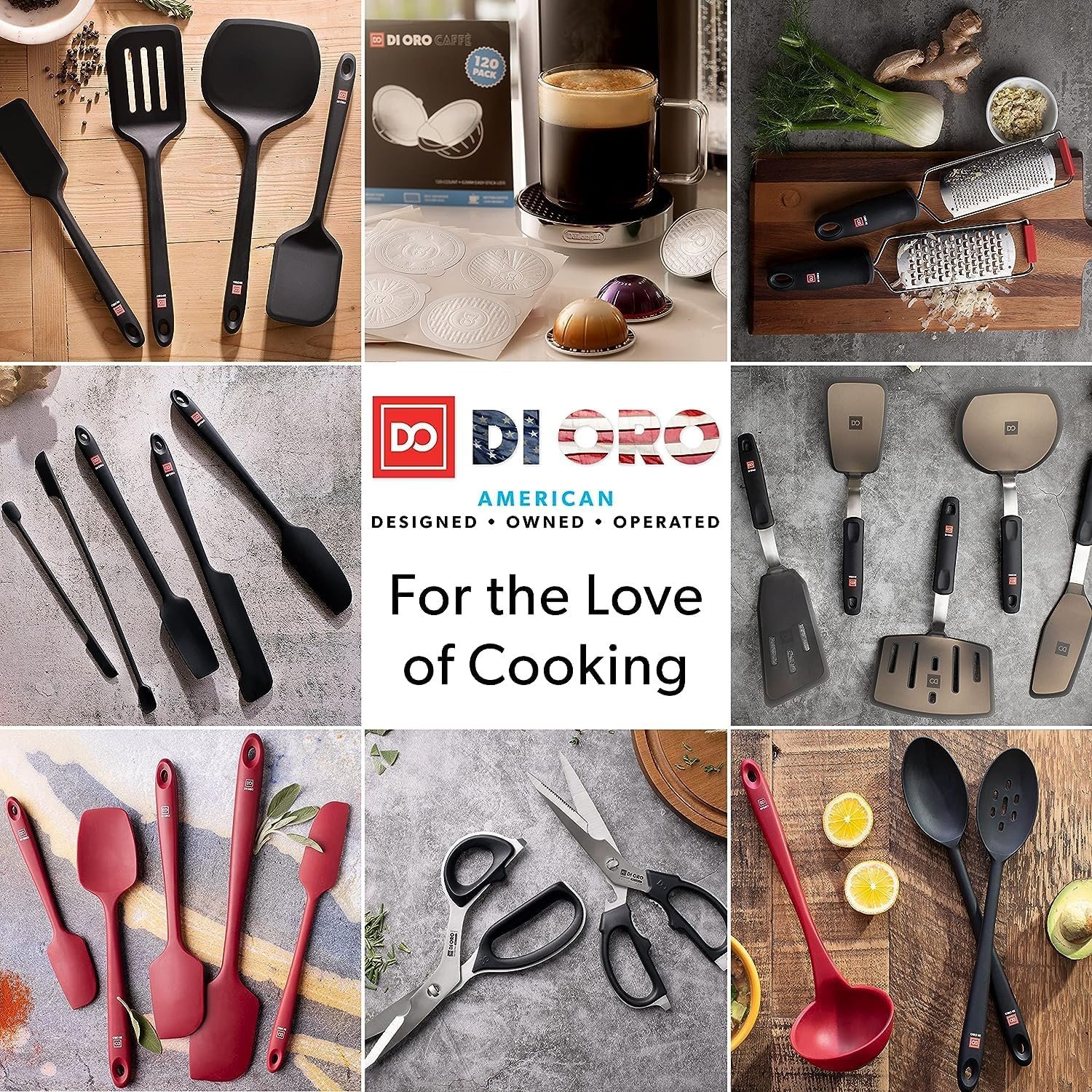 di-oro-stainless-steel-measuring-cups-metal-measuring-cups-food-grade-8-piece-kitchen-measuring-cup-spoon-set-liquid-mea - Cooking Appliance World