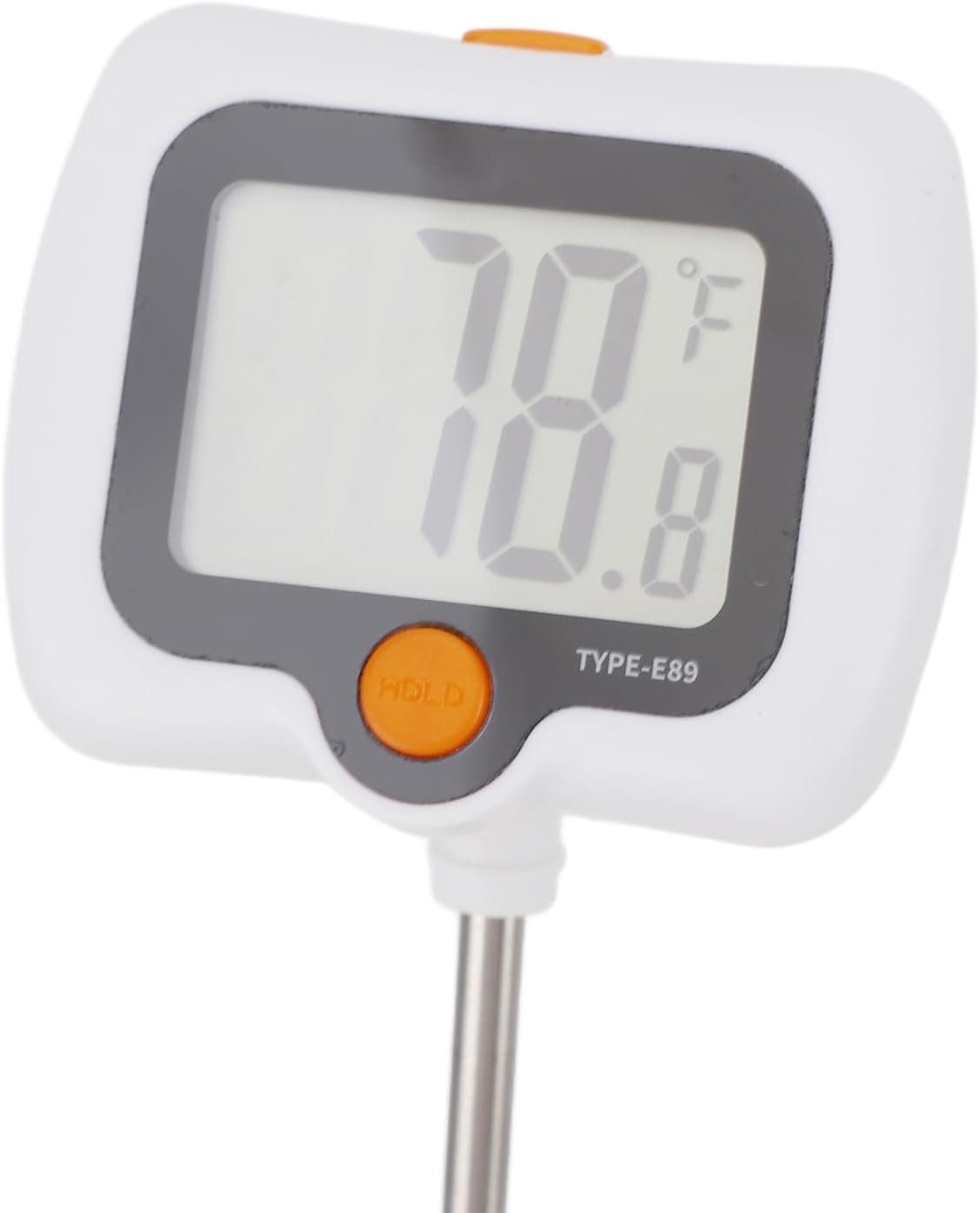 Digital Candy Thermometer with Pot Clip, Stainless Steel Oil Thermometer with 180 Degree Rotating Probe, Ideal for Grilling, Deep Fry, BBQ, and Food Cooking, Accurate and Easy to