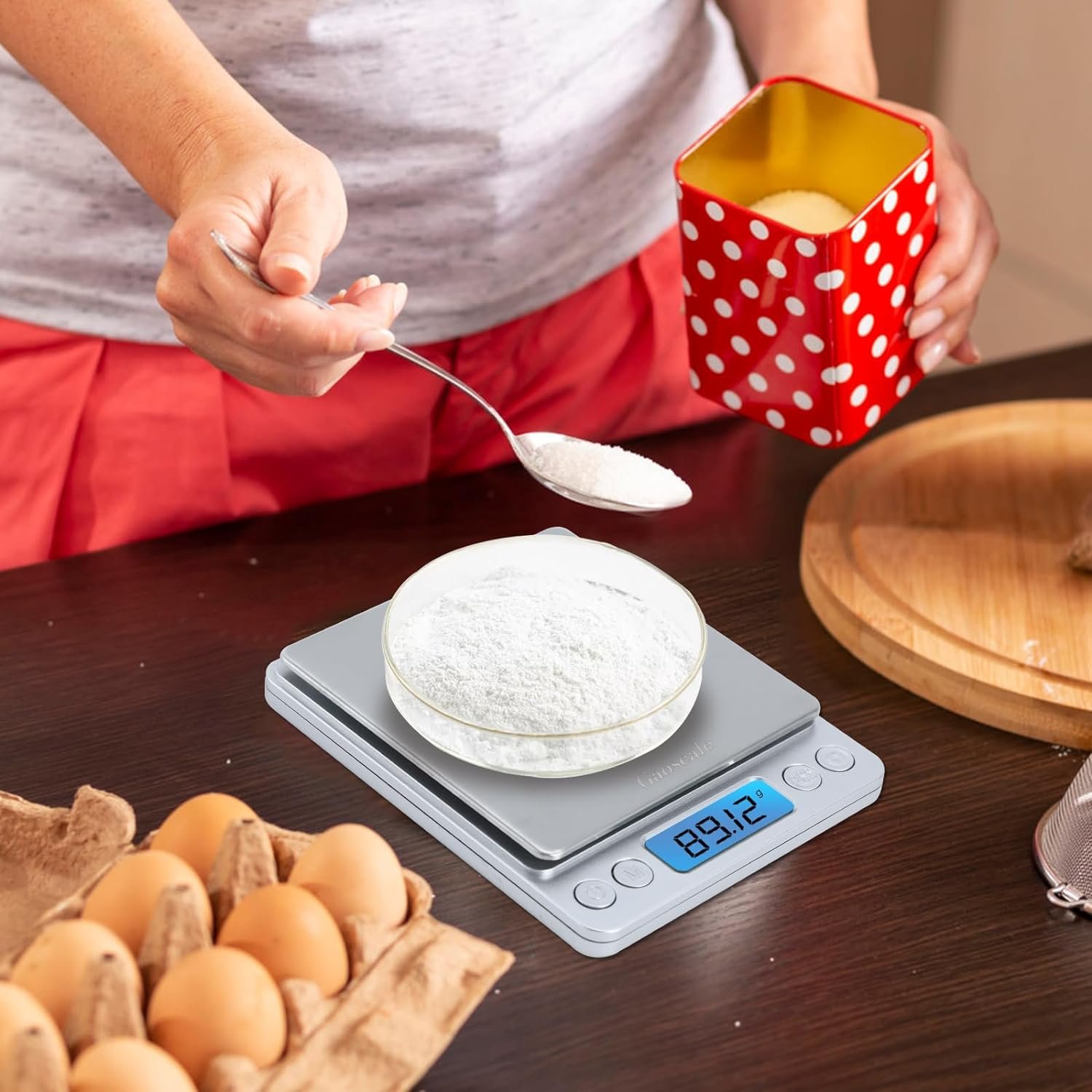 Digital Cooking Scale 3000g by 0.1g, Gaoscale Small Scale Grams High Accuracy Scale for Gram Scale, Kitchen Scale Digital Weight with Tare Function for Cooking, Baking ,7 Units, 2 Tray Digital Cooking Scale 3000g by 0.1g, Gaoscale Small Scale Grams High Accuracy Scale for Gram Scale, Kitchen Scale Digital Weight with Tare Function for Cooking, Baking ,7 Units, 2 Tray