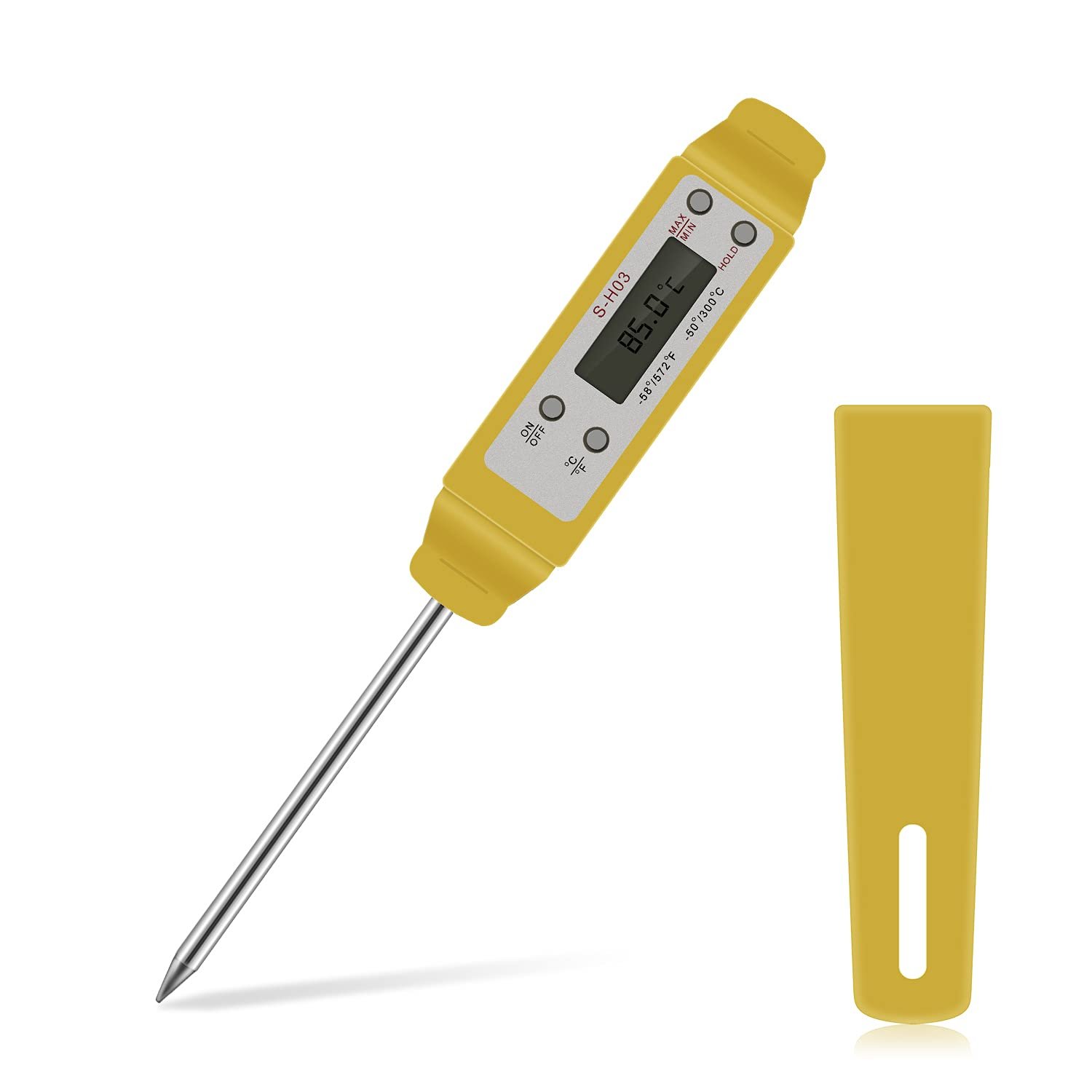 Digital Food Cooking Thermometer, 304 (18/10) Stainless Steel Thermometer Instant Read Meat Thermometer for BBQ Grill Smoker Milk and Water Digital Food Cooking Thermometer, 304 (18/10) Stainless Steel Thermometer Instant Read Meat Thermometer for BBQ Grill Smoker Milk and Water