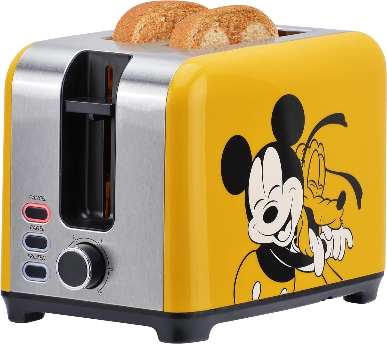 Disney Mickey and Pluto 2-Slice Toaster, Yellow, DSC-23 Disney Mickey and Pluto 2-Slice Toaster, Yellow, DSC-23
