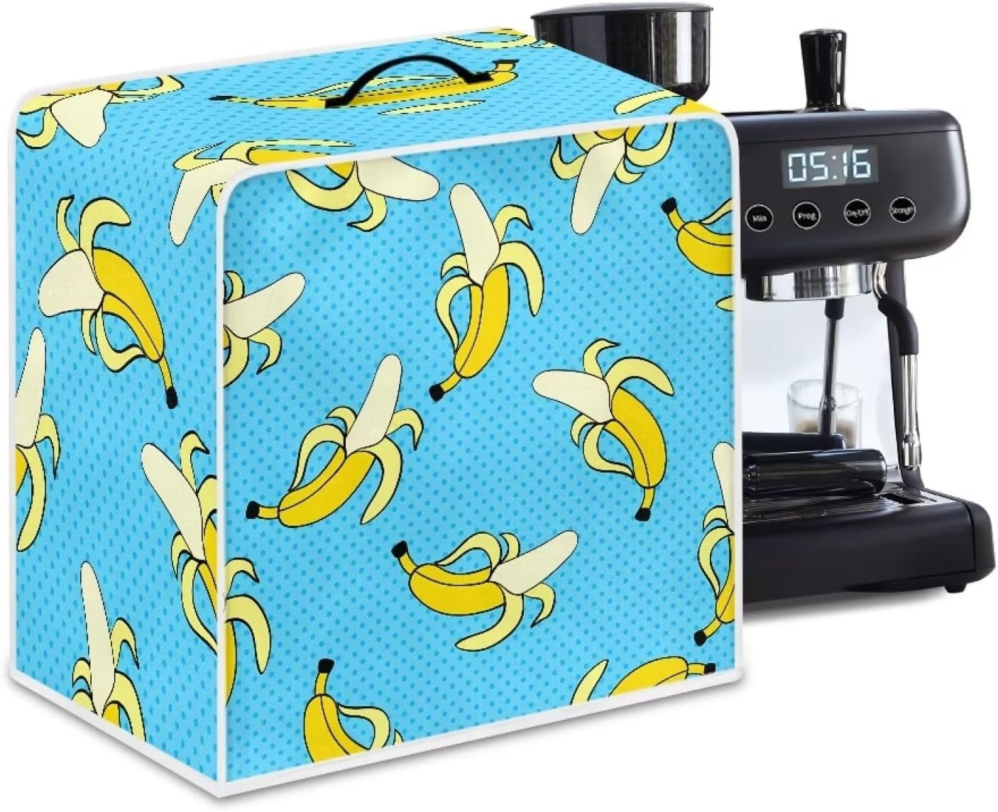 Dragonfly Flower Moon Print Coffee Maker Cover Stain Resistant Washable Covers with Durable Handle Dust Protection Coffee Maker Appliance Cover for Kitchen, Size L Dragonfly Flower Moon Print Coffee Maker Cover Stain Resistant Washable Covers with Durable Handle Dust Protection Coffee Maker Appliance Cover for Kitchen, Size L