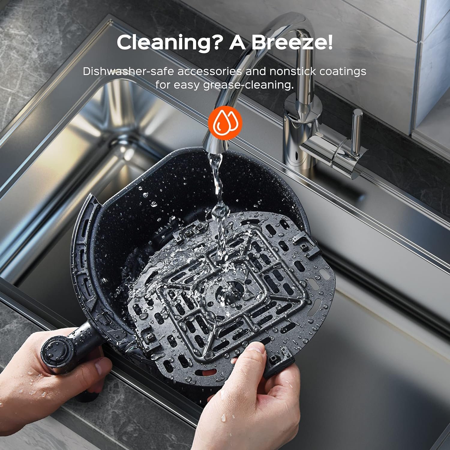 Dreo Air Fryer - 100℉ to 450℉, 4 Quart Hot Oven Cooker with 50 Recipes, 9 Cooking Functions on Easy Touch Screen, Preheat, Shake Reminder, 9-in-1 Digital Airfryer, Black, 4L (DR-KAF002) Dreo Air Fryer - 100℉ to 450℉, 4 Quart Hot Oven Cooker with 50 Recipes, 9 Cooking Functions on Easy Touch Screen, Preheat, Shake Reminder, 9-in-1 Digital Airfryer, Black, 4L (DR-KAF002)