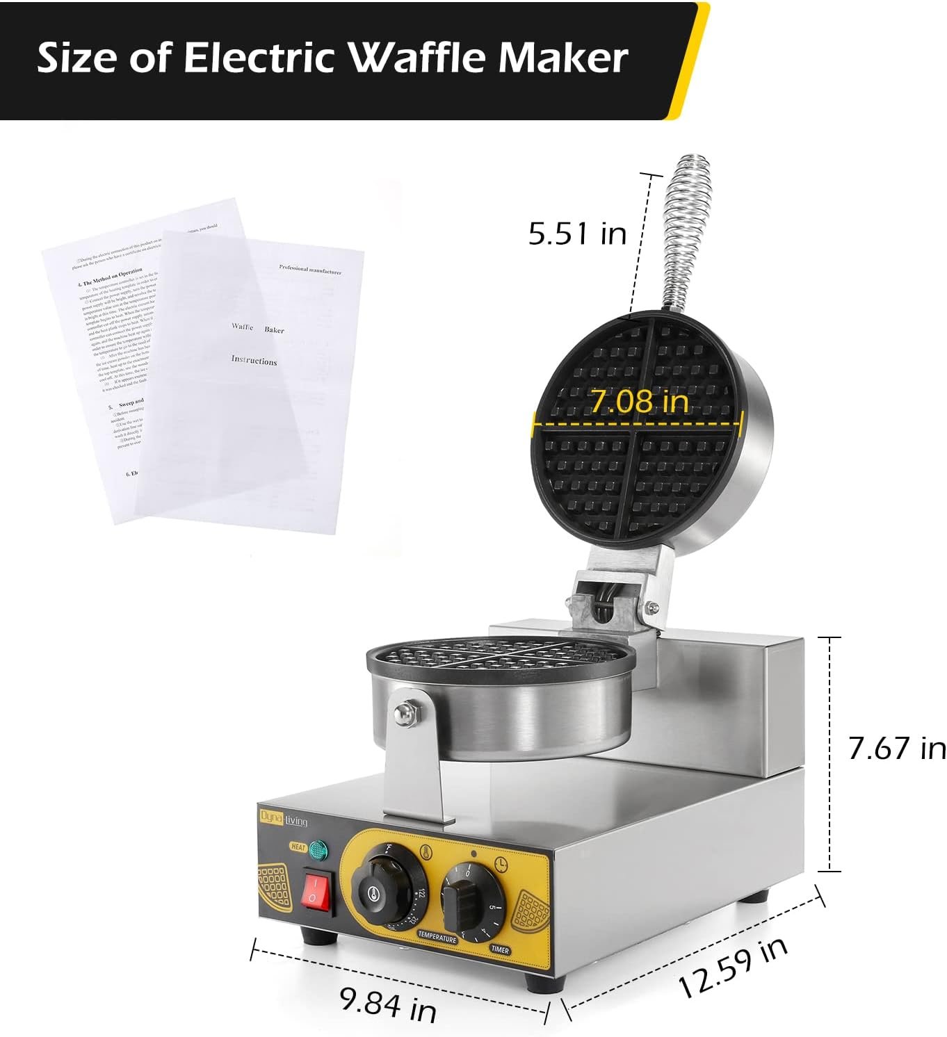 Dyna-Living Commercial Waffle Maker Electric Review post thumbnail image