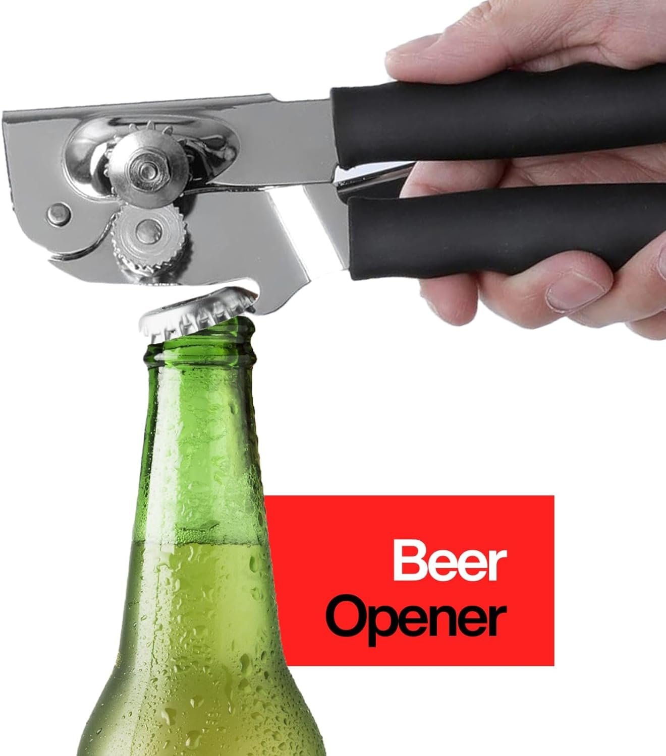 Easy Crank Can Opener Manual Smooth Edge - Swing Away Openers for Seniors Chef, Hands Heavy Duty Stainless Steel Safety Abridor de Latas, Abrelatas Commercial for Mama Kitchen