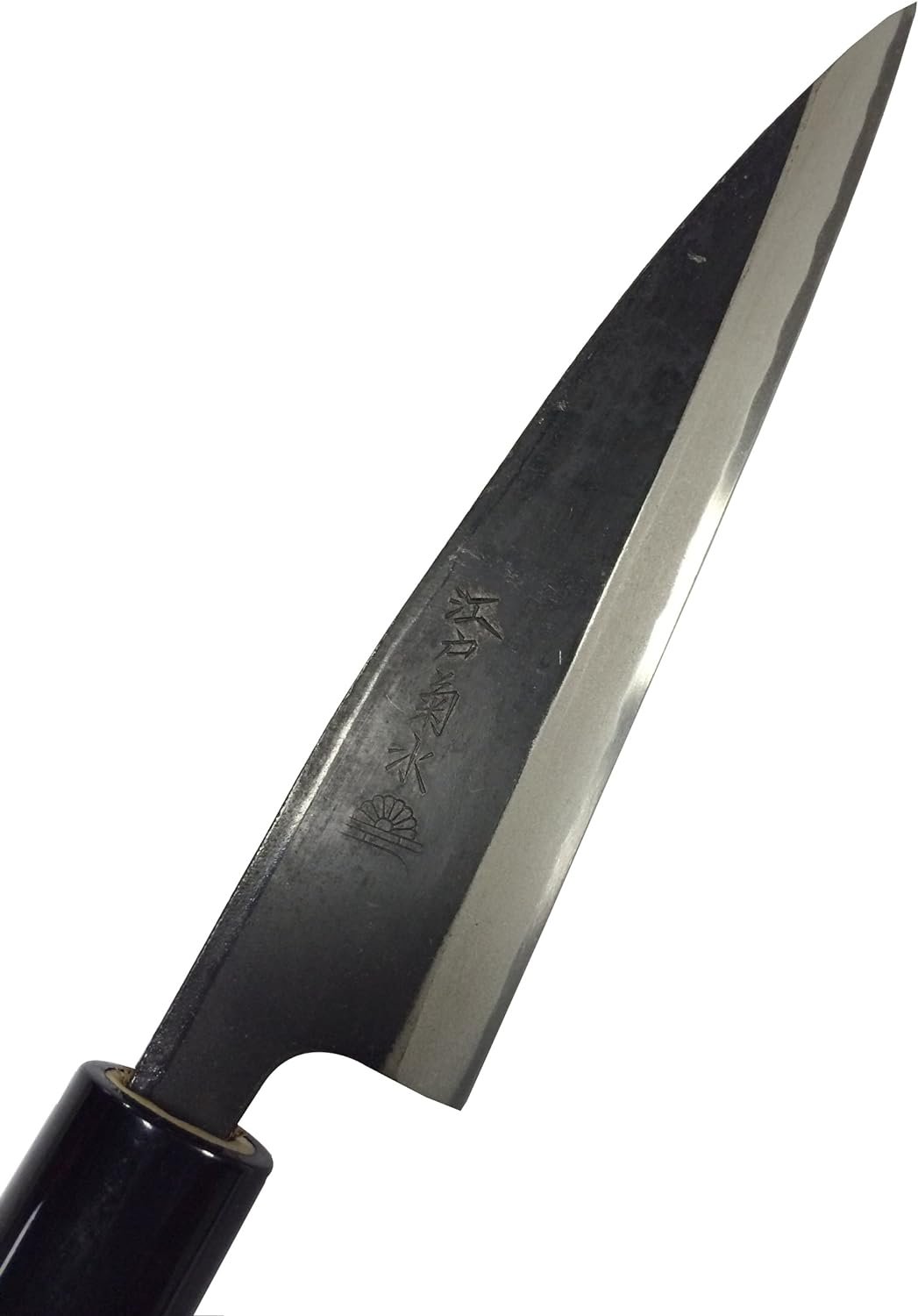 Echizen Hammered Cutlery Edo Kikusui Shell Saki Knife with Steel Black Hitting 5.3 inches (135 mm)