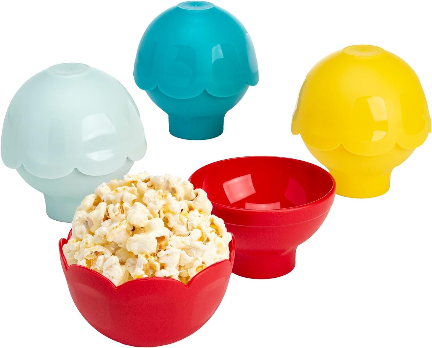Ecolution Micro-Pop Popcorn Ball Maker Set, Create the Perfect Sized Treats, Made Without BPA, Mess-Free Dishwasher Safe, 4-Piece Set, Multicolor Ecolution Micro-Pop Popcorn Ball Maker Set, Create the Perfect Sized Treats, Made Without BPA, Mess-Free Dishwasher Safe, 4-Piece Set, Multicolor