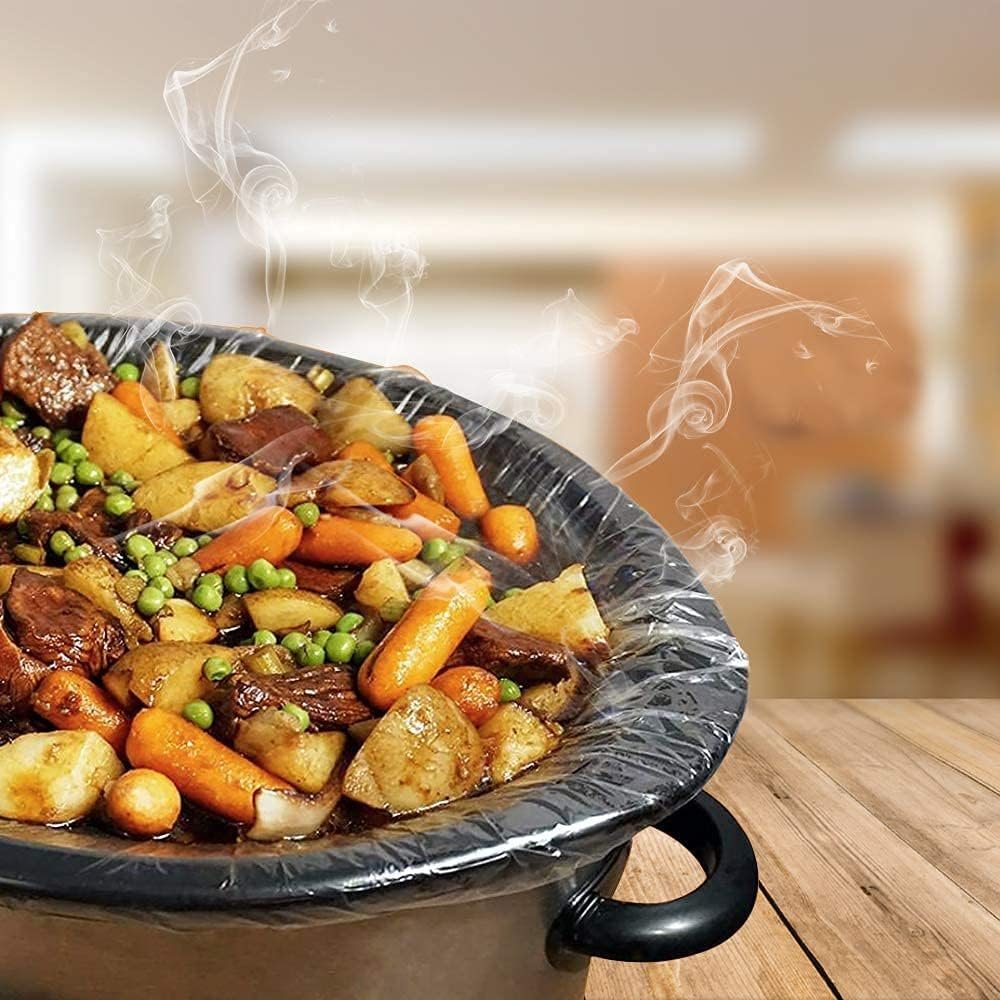 ECOOPTS Slow Cooker Liners (40 Liners), 13 × 21 Pot Liners Fit 3-8 Quarts, Disposable Cooking Bags Suitable for Oval  Round Pot, BPA Free (13 × 21)