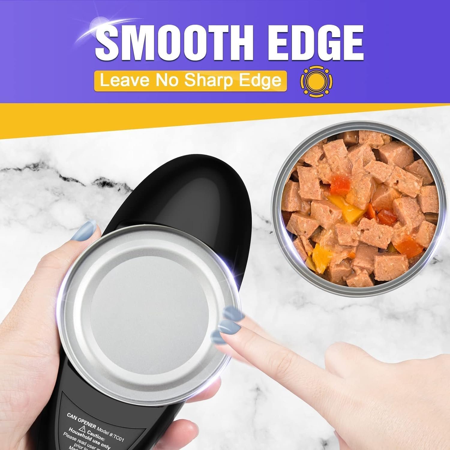 Electric Battery Operated Electric Can Opener Open Most Can No Sharp Edge, Best Kitchen Gadgets for Seniors Electric Battery Operated Electric Can Opener Open Most Can No Sharp Edge, Best Kitchen Gadgets for Seniors