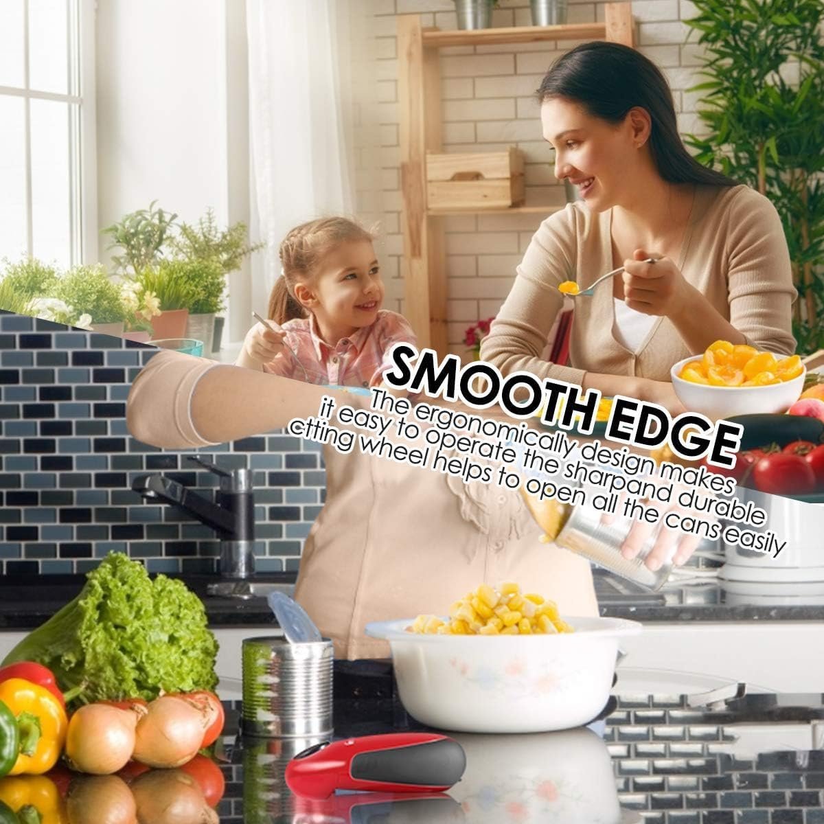 Electric Can Opener, One-Touch Can Openers for Kitchen, Auto Shut Off Smooth Edge Automatic Can Opener Fits Most Cans, Hands Free Battery Food-Safe Can Opener for Seniors Electric Can Opener, One-Touch Can Openers for Kitchen, Auto Shut Off Smooth Edge Automatic Can Opener Fits Most Cans, Hands Free Battery Food-Safe Can Opener for Seniors