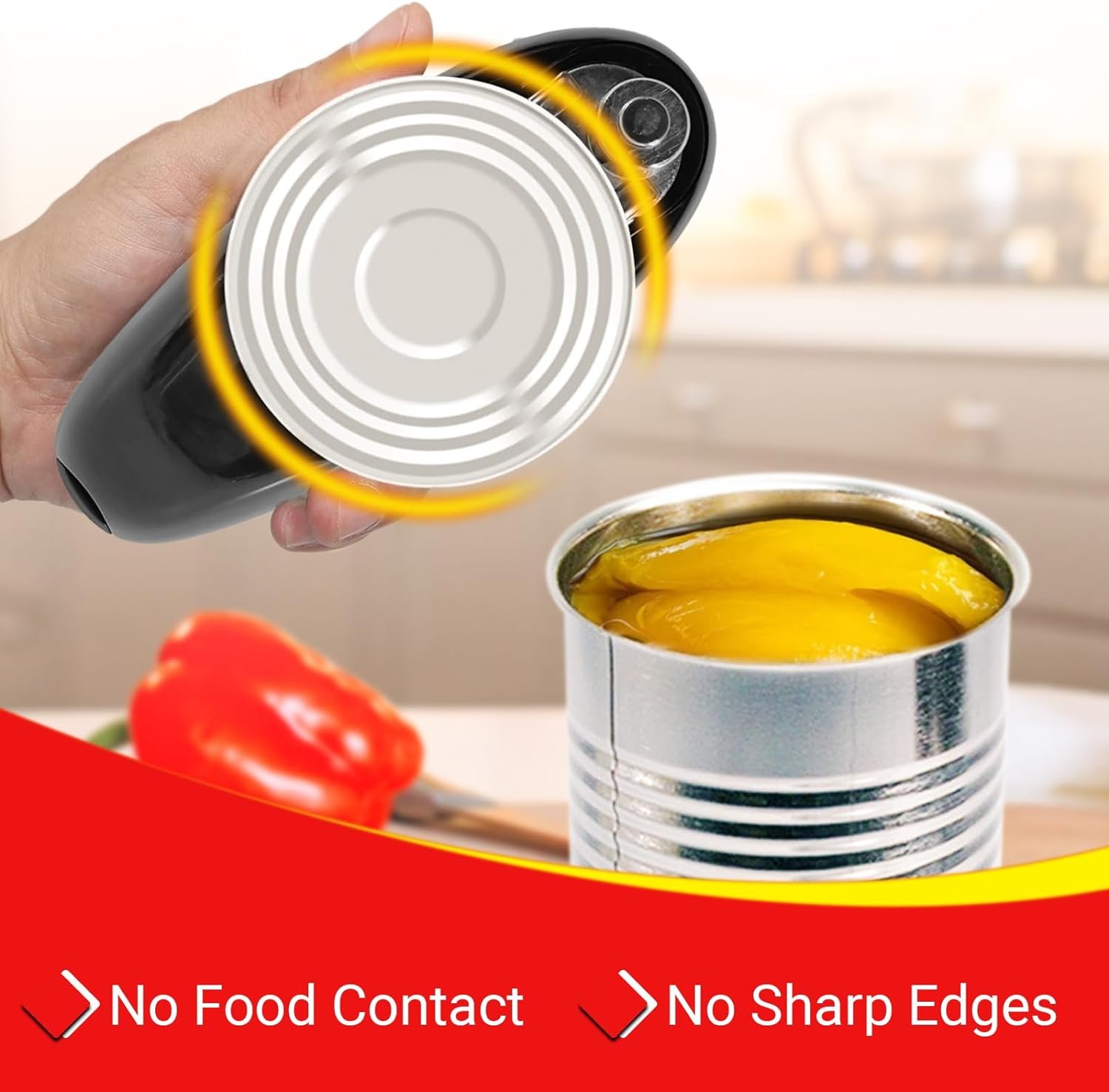 Electric Can Opener: Opens Almost Any Cans with a Press of Button- Automatic, Hands Free, Food Safe, Smooth Edges, Battery Operated, Best Kitchen Essential Electric Can Opener: Opens Almost Any Cans with a Press of Button- Automatic, Hands Free, Food Safe, Smooth Edges, Battery Operated, Best Kitchen Essential