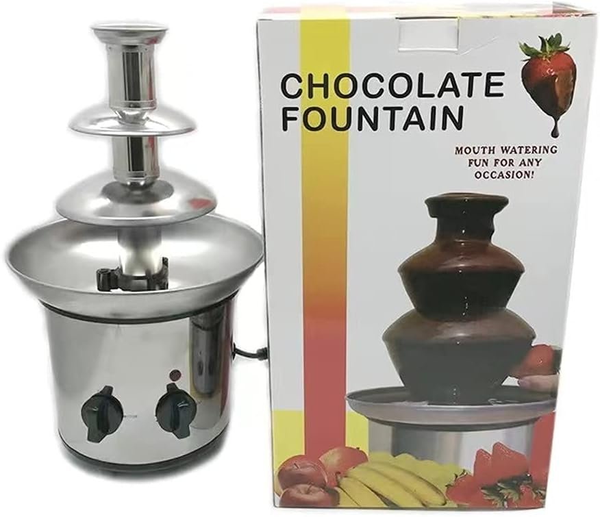 Electric Chocolate Fountain Waterfull Chocolate Melting Machine Chocolate Mixer Blender Stainless Steel Chocolate Fondue Creative Design Chocolate With Heating Fondue Machine DIY Waterfall For Party (110V, Three Layers) Electric Chocolate Fountain Waterfull Chocolate Melting Machine Chocolate Mixer Blender Stainless Steel Chocolate Fondue Creative Design Chocolate With Heating Fondue Machine DIY Waterfall For Party (110V, Three Layers)