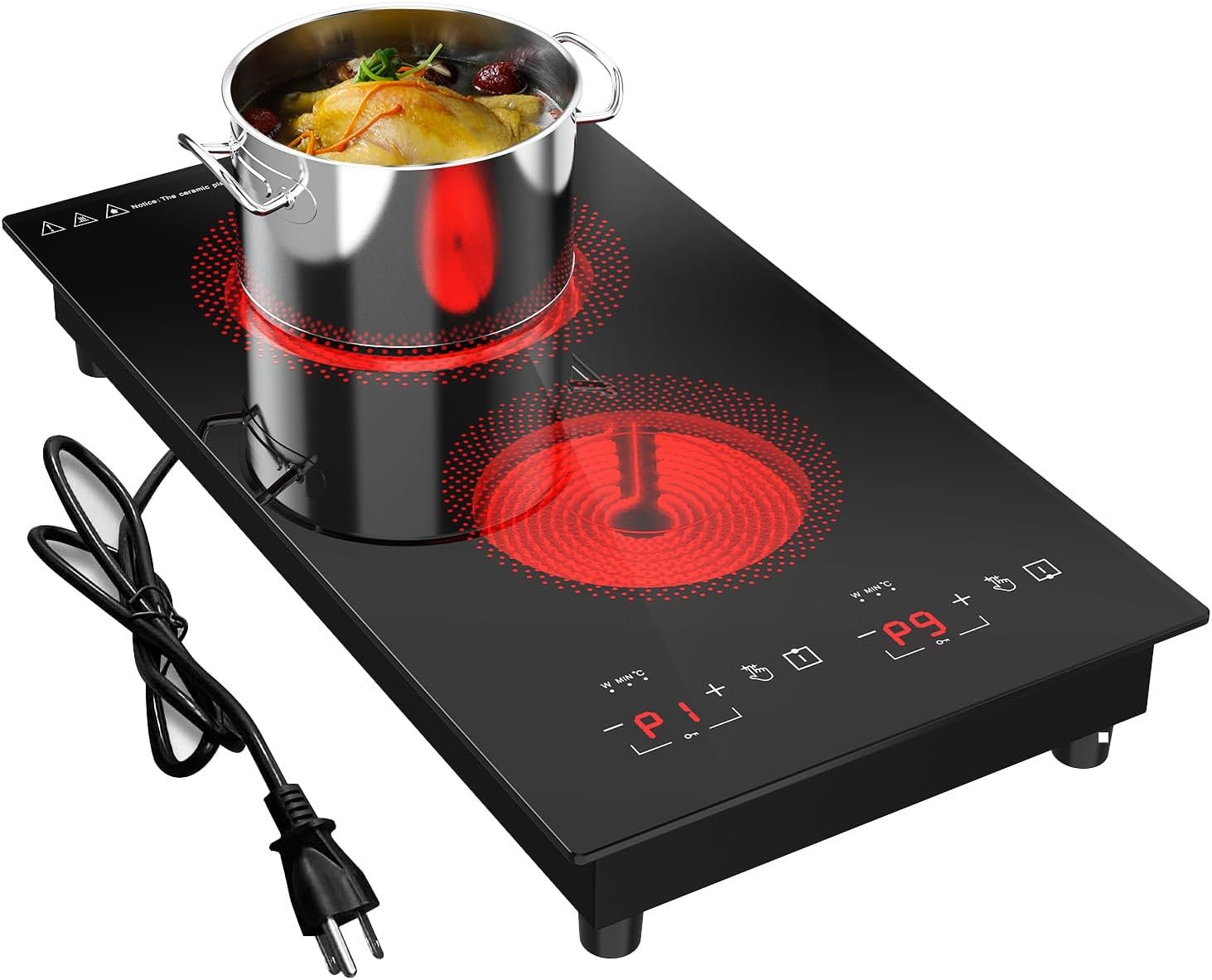 electric-cooktop-2-burner-3000w-electric-stove-top-12-plug-in-220-240v-electric-burner-countertop-and-bulit-in9-power-le - Cooking Appliance World