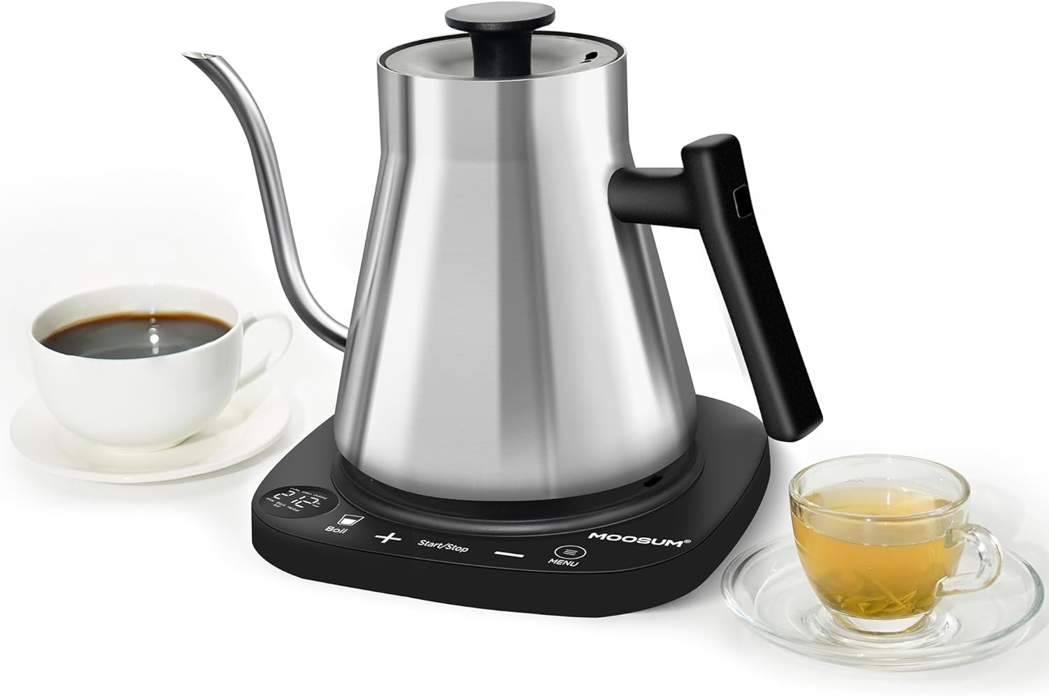 Electric Gooseneck Kettle, 0.8L Electric Tea Kettle Temperature Control Presets, Pour Over Kettle for Coffee, Tea Pot，Simple Operation, Quick Heating, Lightweight Convenient