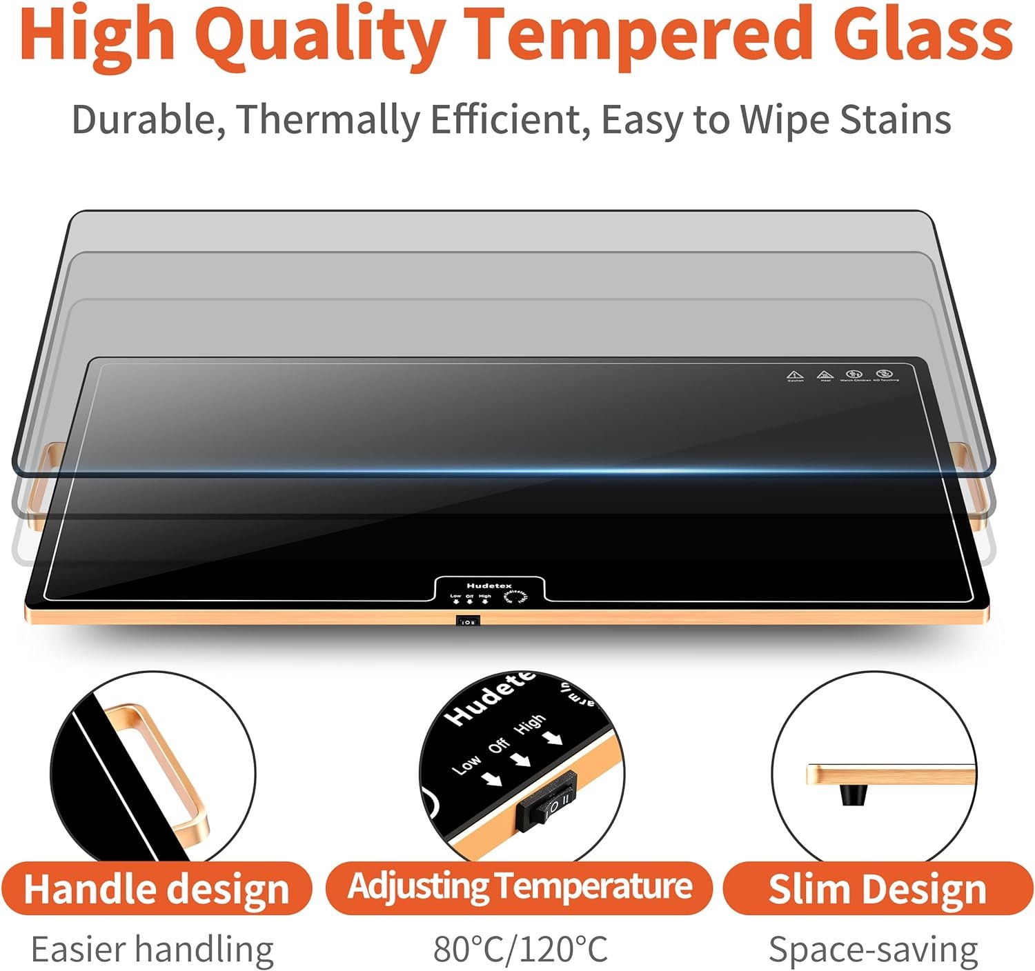 Electric Warming Tray (Large 24.4”x16.14”), Foldable，Portable Silicone Warming Mat for Food - Hot Plates to Keep Food Warmer for Parties Buffets, Restaurants, House Parties, Events and Dinners,White