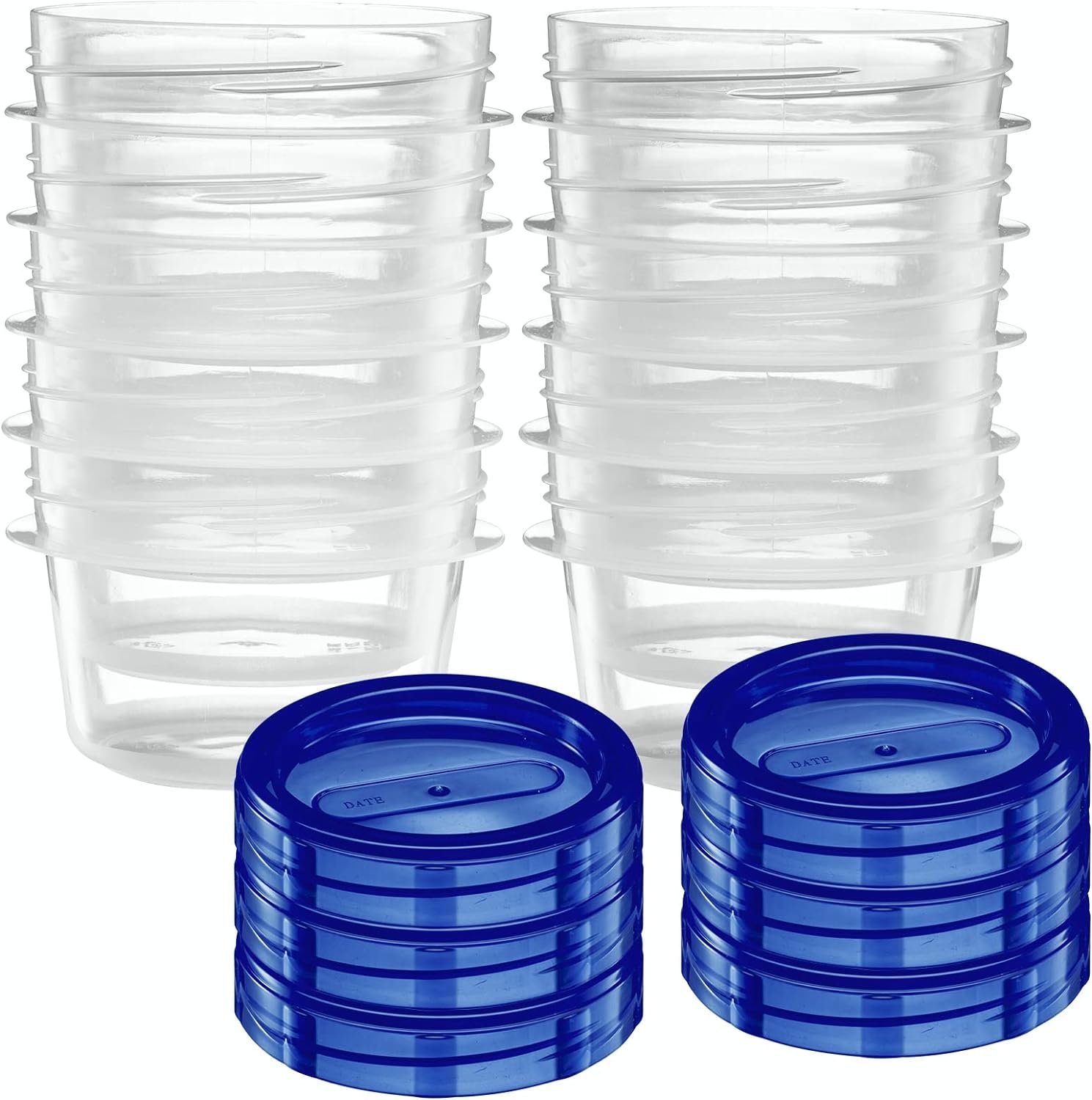 Elegant Disposables Twist Top Deli Containers Food Storage Containers Blue Screw on Lid Reusable Stackable Leakproof Airtight, pack of 10-16 oz containers Elegant Disposables Twist Top Deli Containers Food Storage Containers Blue Screw on Lid Reusable Stackable Leakproof Airtight, pack of 10-16 oz containers