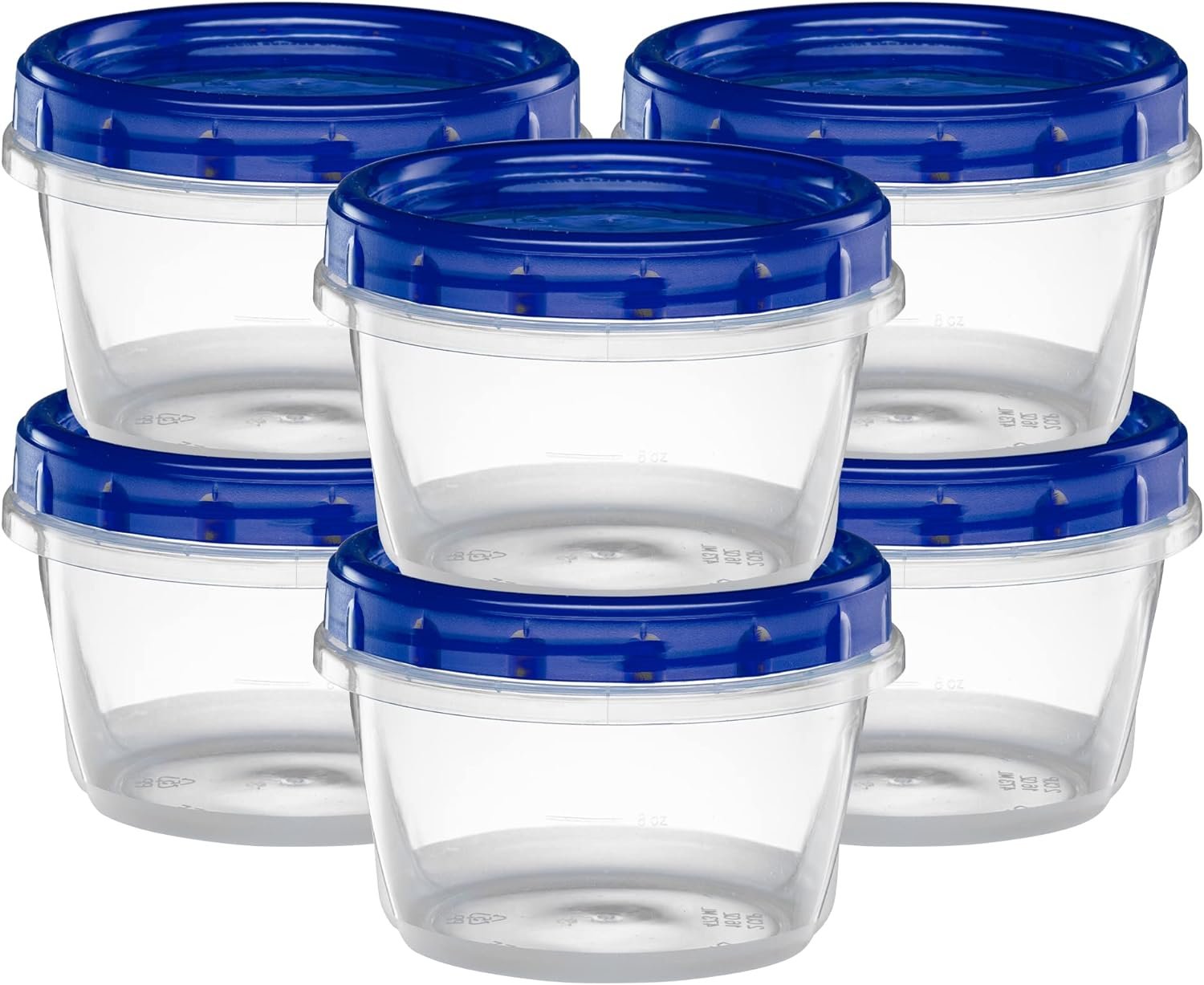 Elegant Disposables Twist Top Deli Containers Food Storage Containers Blue Screw on Lid Reusable Stackable Leakproof Airtight, pack of 10-16 oz containers Elegant Disposables Twist Top Deli Containers Food Storage Containers Blue Screw on Lid Reusable Stackable Leakproof Airtight, pack of 10-16 oz containers