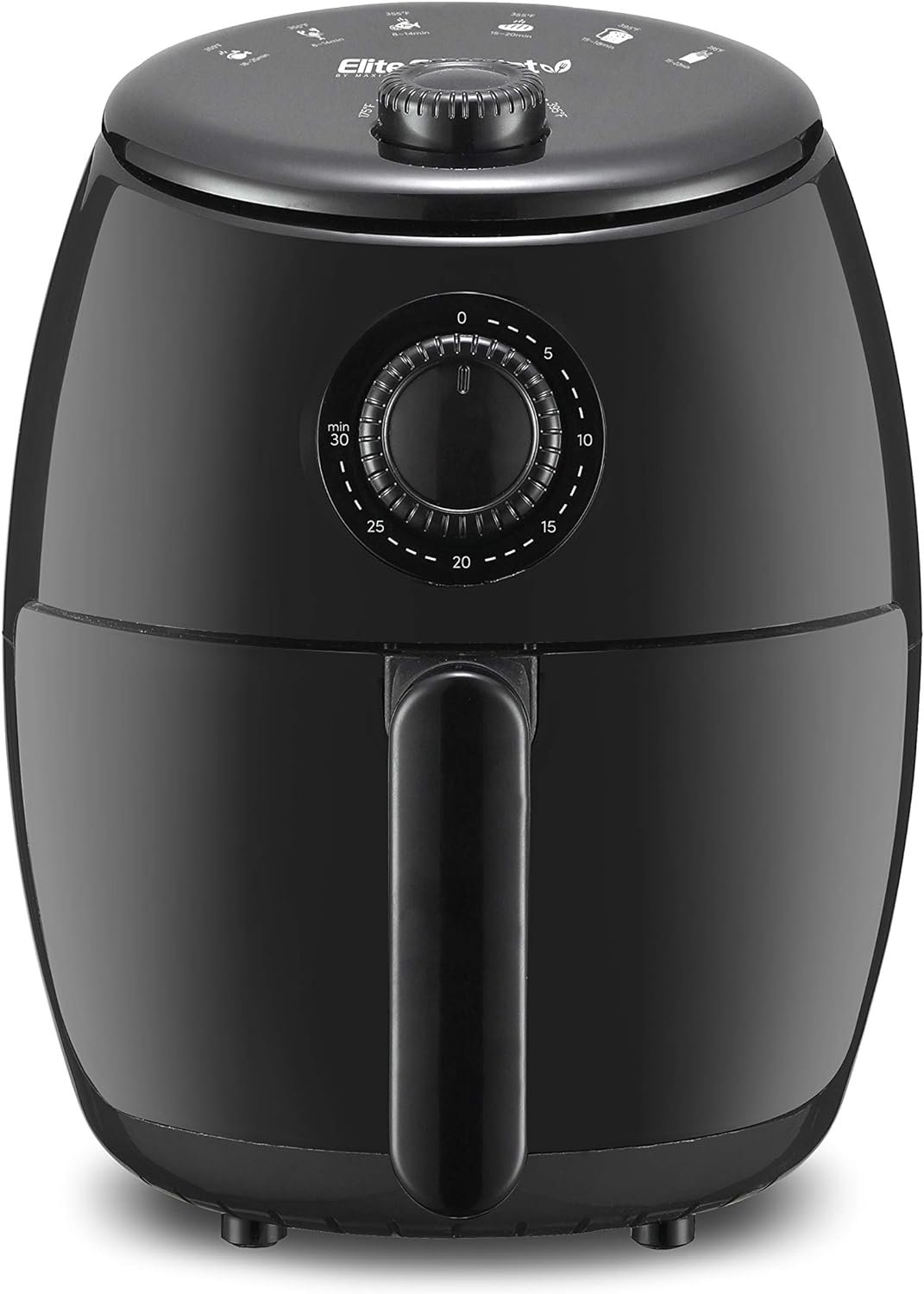 Elite Gourmet EAF-0201 Personal Compact Space Saving Electric Hot Air Fryer Oil-Less Healthy Cooker, Timer Temperature Controls, 1000W, 2.1 Quart, Black Elite Gourmet EAF-0201 Personal Compact Space Saving Electric Hot Air Fryer Oil-Less Healthy Cooker, Timer Temperature Controls, 1000W, 2.1 Quart, Black