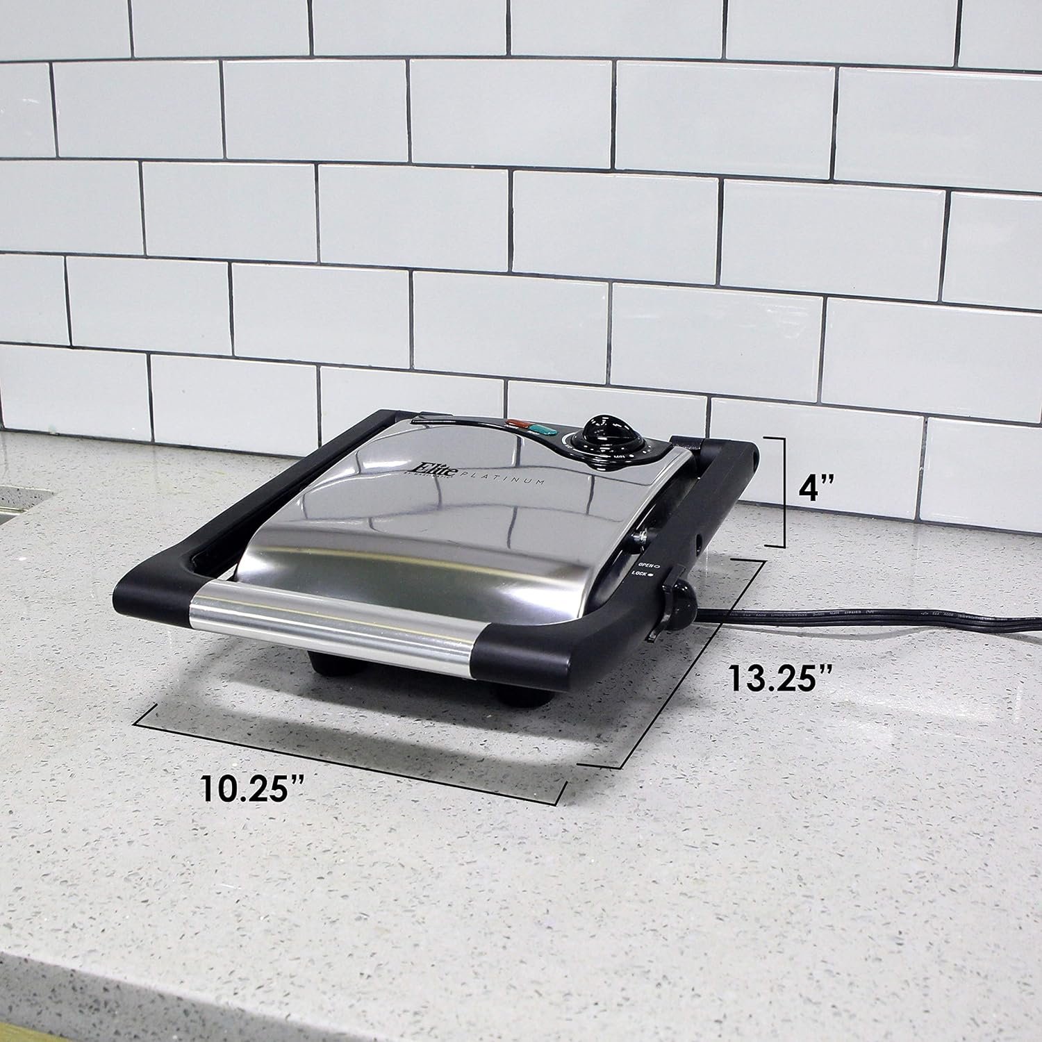 Elite Gourmet ESM2207# Sandwich Panini Maker Grilled Cheese Machine, Tuna Melt Omelets Non-stick Surface, 2 Slice, Black Elite Gourmet ESM2207# Sandwich Panini Maker Grilled Cheese Machine, Tuna Melt Omelets Non-stick Surface, 2 Slice, Black