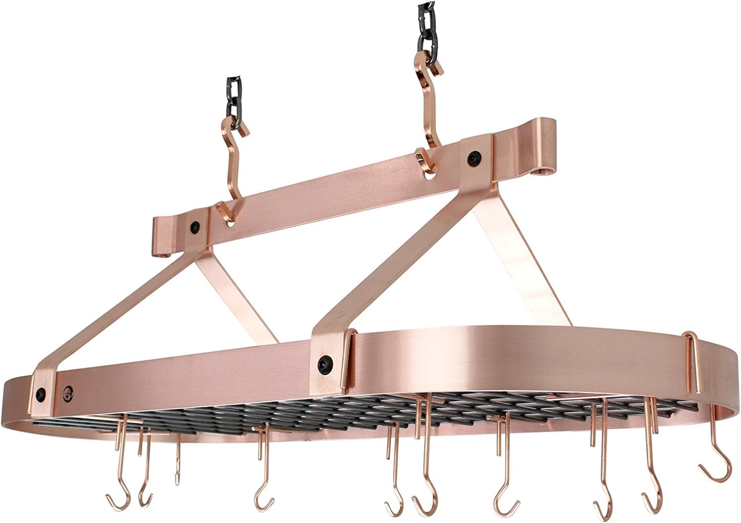 Enclume Oval Ceiling Pot Rack, 36, Brushed Copper Enclume Oval Ceiling Pot Rack, 36, Brushed Copper