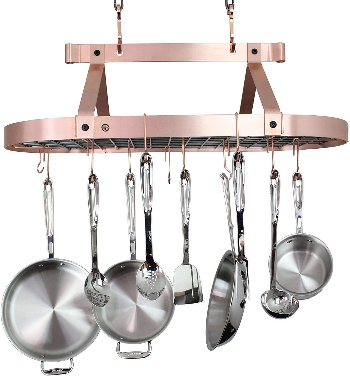 Enclume Oval Ceiling Pot Rack, 36, Brushed Copper Enclume Oval Ceiling Pot Rack, 36, Brushed Copper