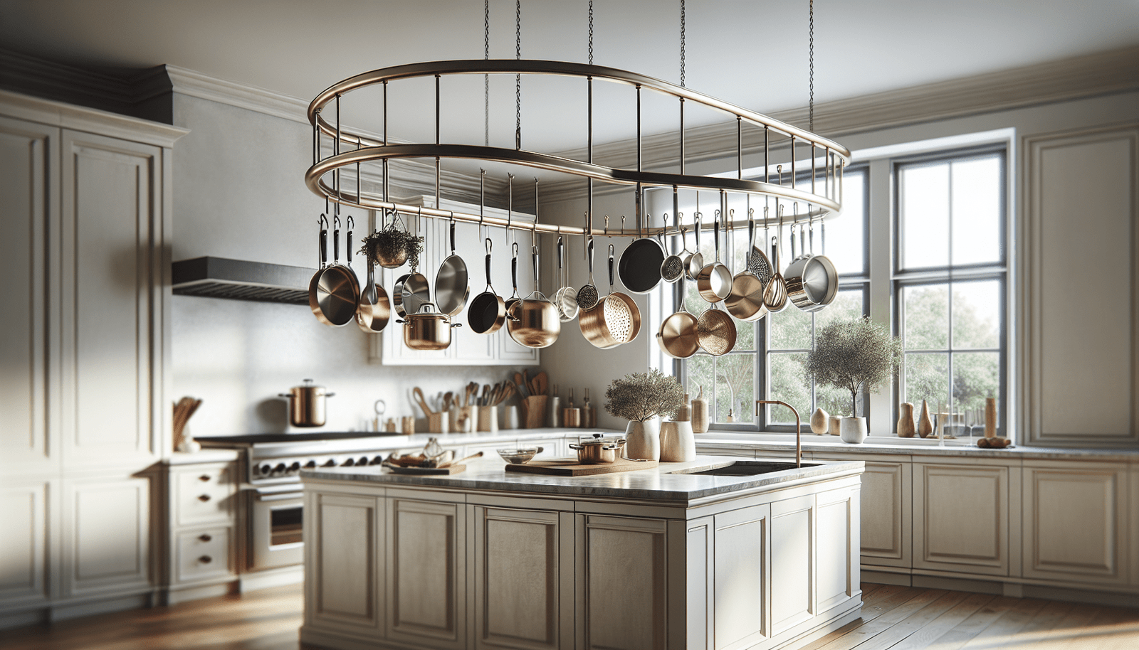 Enclume Premier 3-Foot Oval Ceiling Pot Rack, Stainless Steel Enclume Premier 3-Foot Oval Ceiling Pot Rack, Stainless Steel