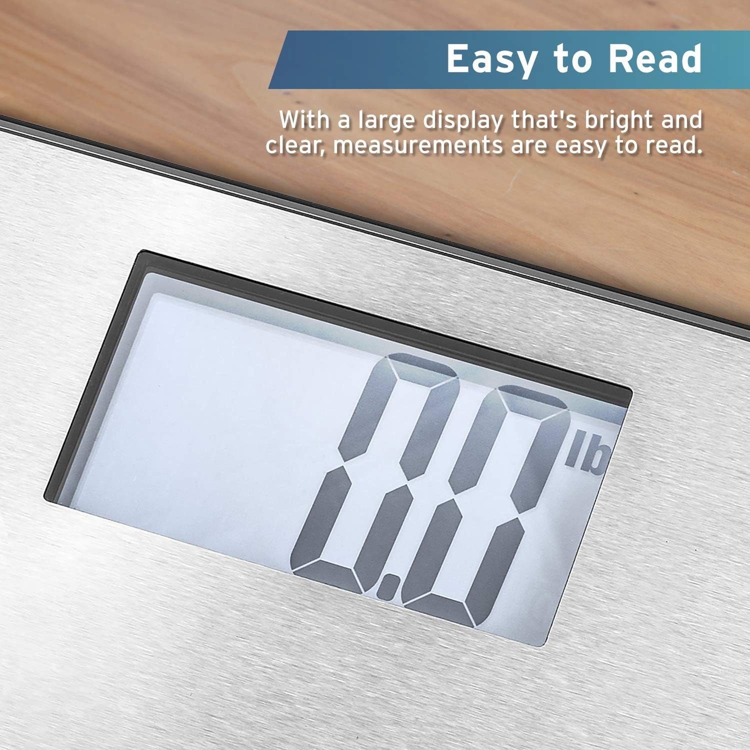 Etekcity Bathroom Scale for Body Weight, Digital Weighing Machine for People, Accurate  Large LCD Backlight Display, 6mm Tempered Glass, 400 lbs