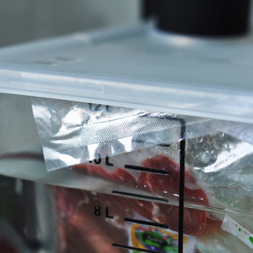 EVERIE Sous Vide Container 12 Quart with Collapsible Hinged Lid Compatible with Breville Joule Sous Vide Immersion Circulator Cooker (Side Mount) EVERIE Sous Vide Container 12 Quart with Collapsible Hinged Lid Compatible with Breville Joule Sous Vide Immersion Circulator Cooker (Side Mount)