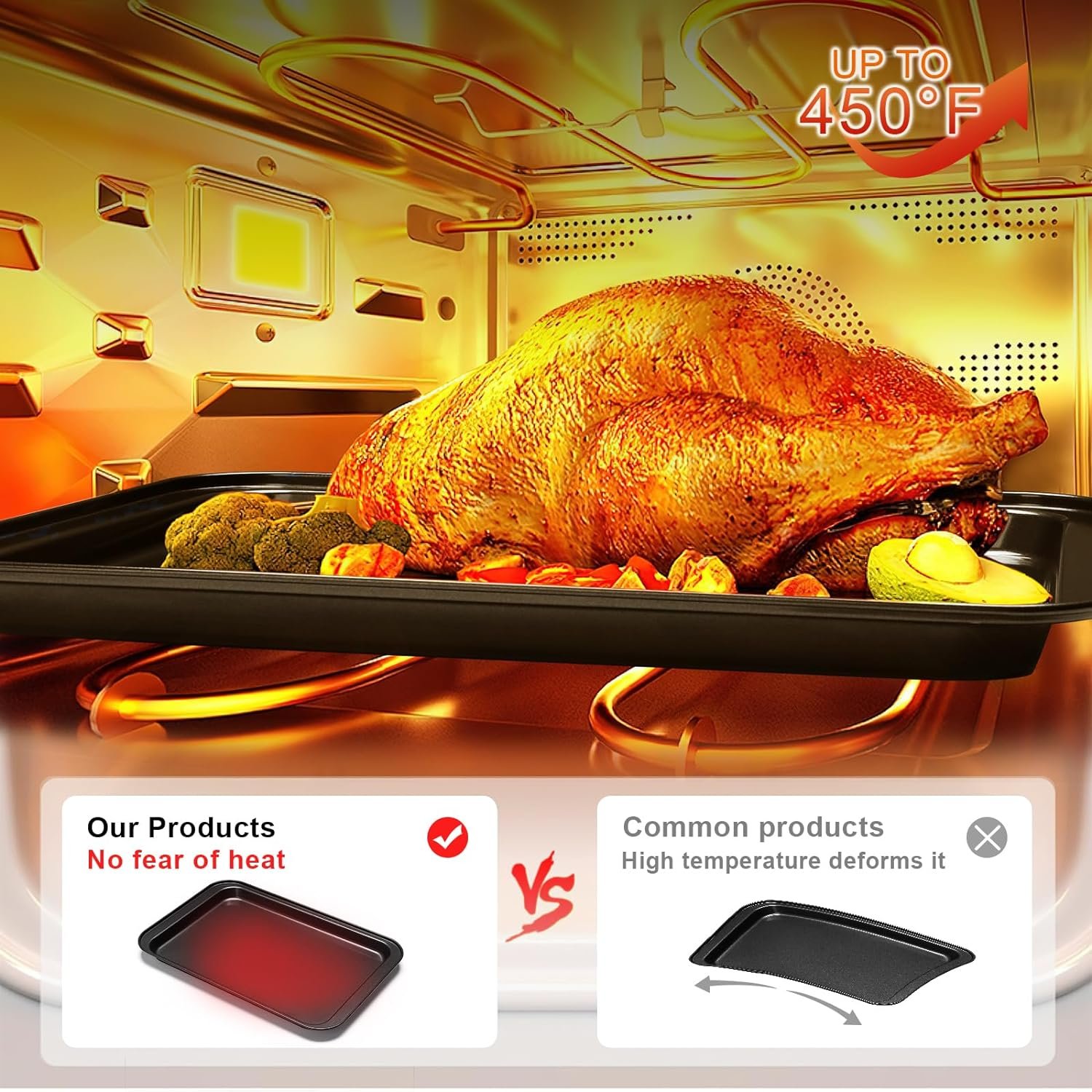 EWFEN Bakeware Sets, Baking Pans Set, Nonstick Oven Pan for Kitchen with Wider Grips, 7-Piece with Round/Square Cake Pan, Loaf Pan, Muffin Pan, Cookie Sheet, Roast Pan, Cooling Rack, Carbon Steel Bake EWFEN Bakeware Sets, Baking Pans Set, Nonstick Oven Pan for Kitchen with Wider Grips, 7-Piece with Round/Square Cake Pan, Loaf Pan, Muffin Pan, Cookie Sheet, Roast Pan, Cooling Rack, Carbon Steel Bake