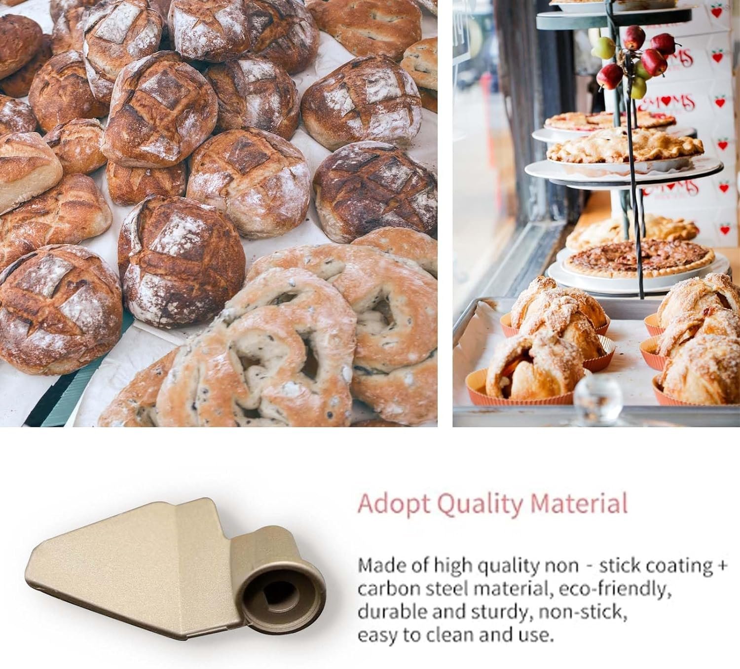 Ezweiji bread Maker Paddle,Stainless Steel Non-Stick Kneading breadman replacement paddle(Gold 68 * 38 * 23mm)