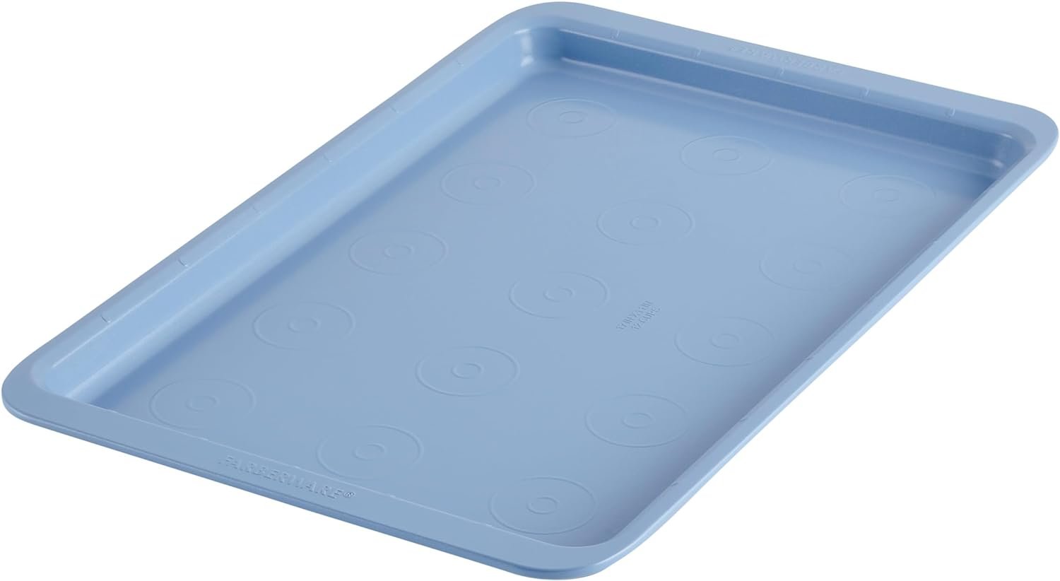 Farberware Easy Solutions Nonstick Bakeware Cookie Pan/Baking Sheet with Drop Zones and Portion Marks, 11 Inch x 17 Inch - Blue