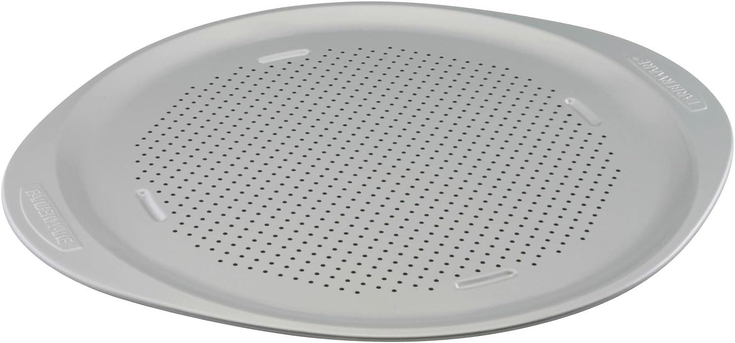 Farberware Insulated Nonstick Bakeware 15.5-Inch Round Pizza Pan, Light Gray